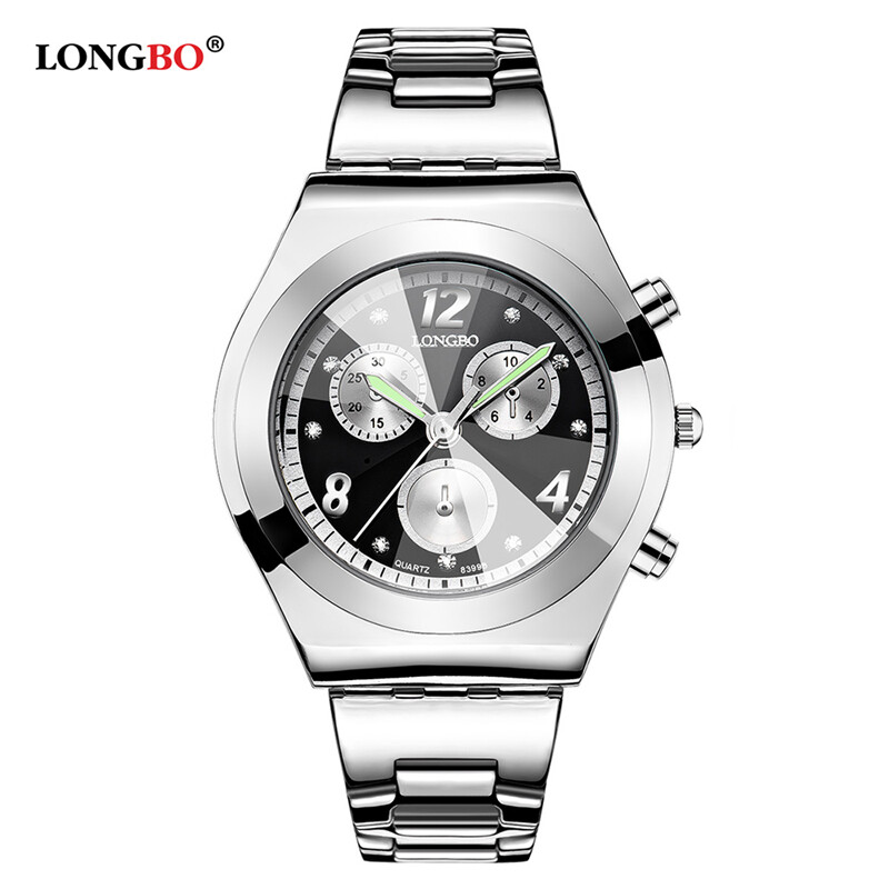 Quartz Luxury Fashion Stainless Steel Band Simple Women Watches Gift LONGBO
