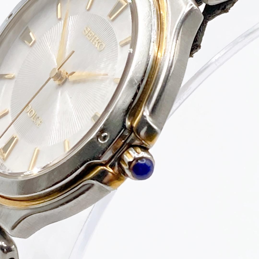 SEIKO DOLCE Men’s Watch Quartz 8J41-6150 Silver Gold Dial 33.4mm Wrist 18cm