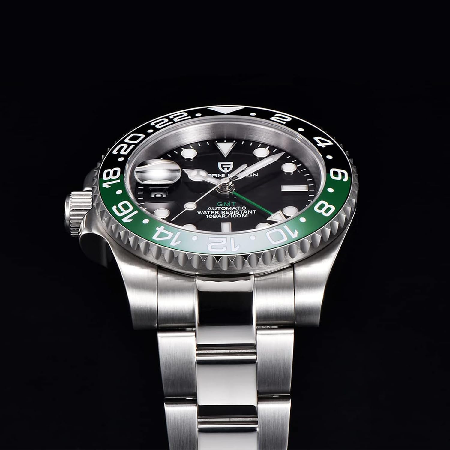 Pagani Design Men’s GMT Automatic Stainless Steel Mechanical Watch