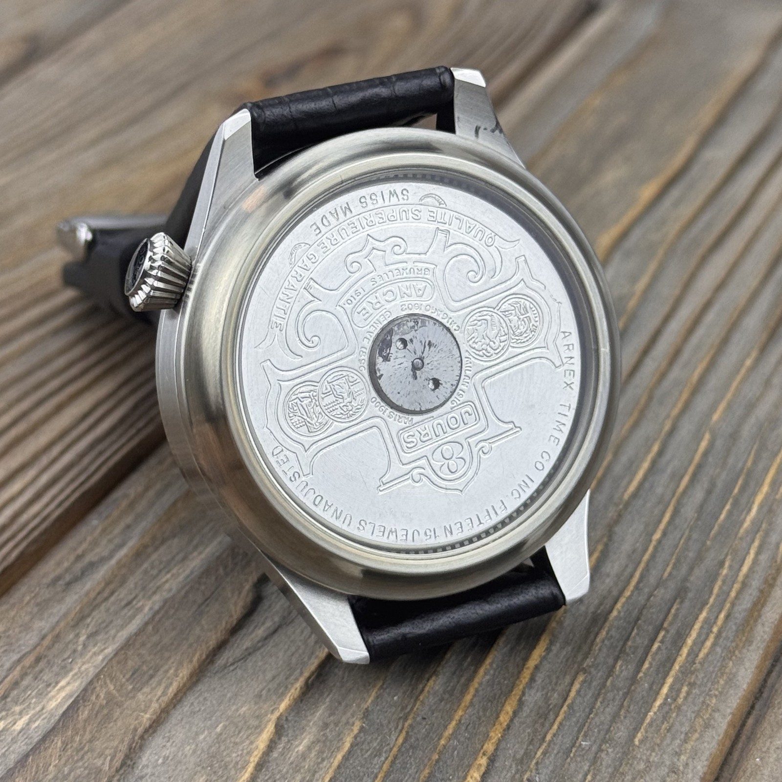 Marriage Watch With Hebdomas 8 days Pocket Movement Openheart, Enamel Dial, 48mm