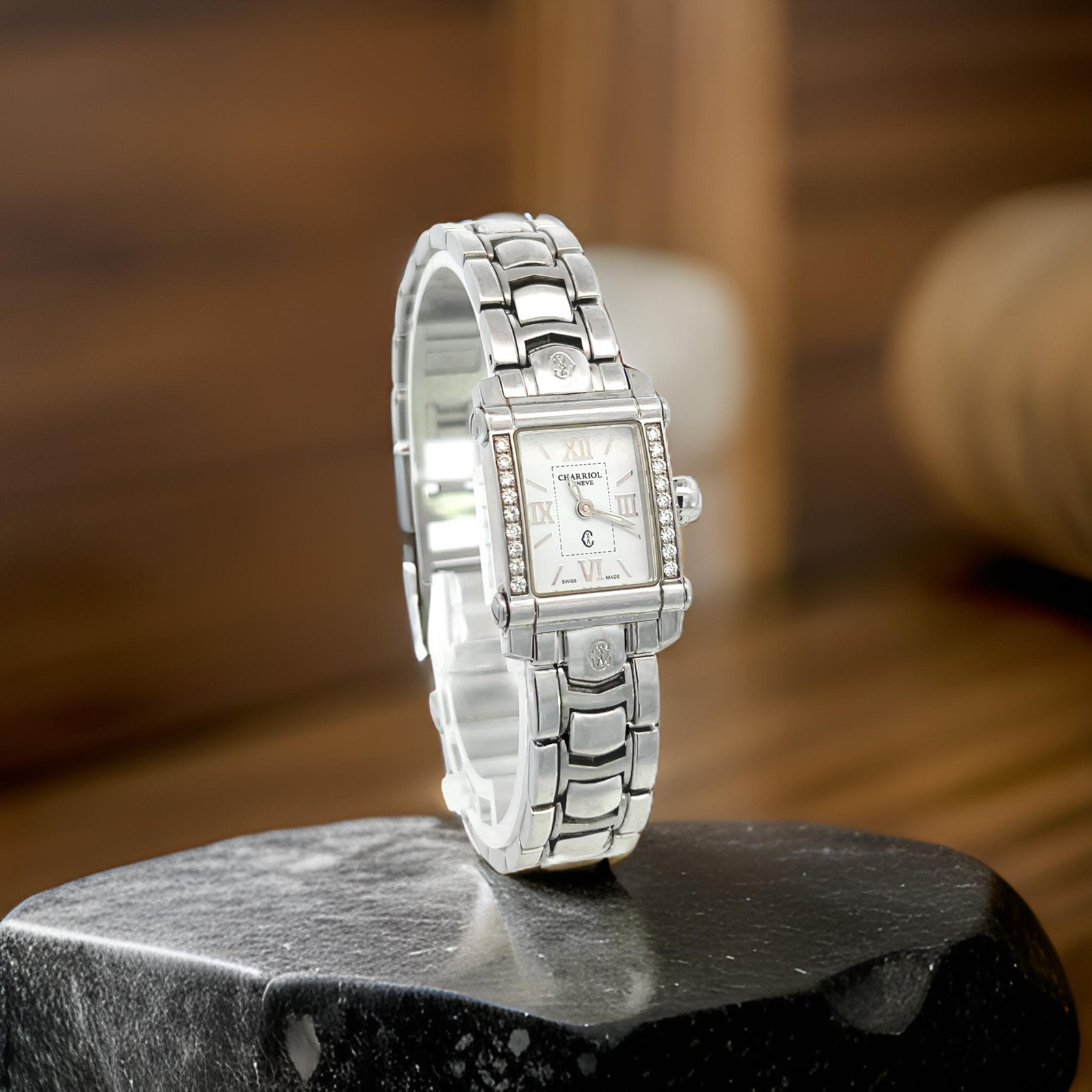 Philippe Charriol Diamond Ladies Wristwatch 6.5″ Stainless Steel 22.8 mm CH1