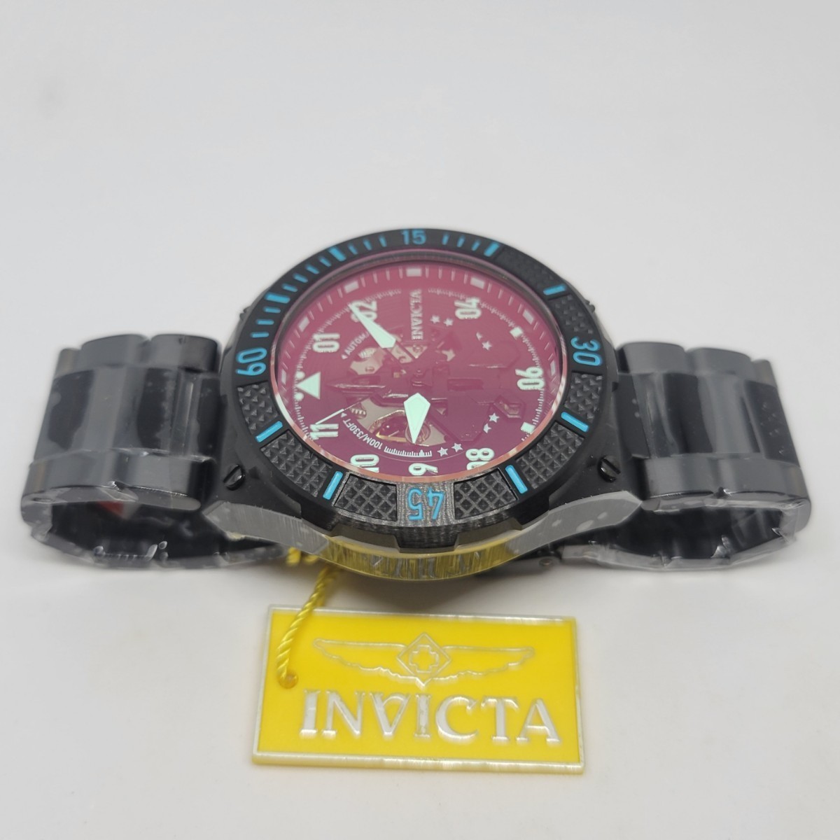 Invicta Aviator Radar 50mm Automatic Watch 39918 Gunmetal 215mm / 8.46″