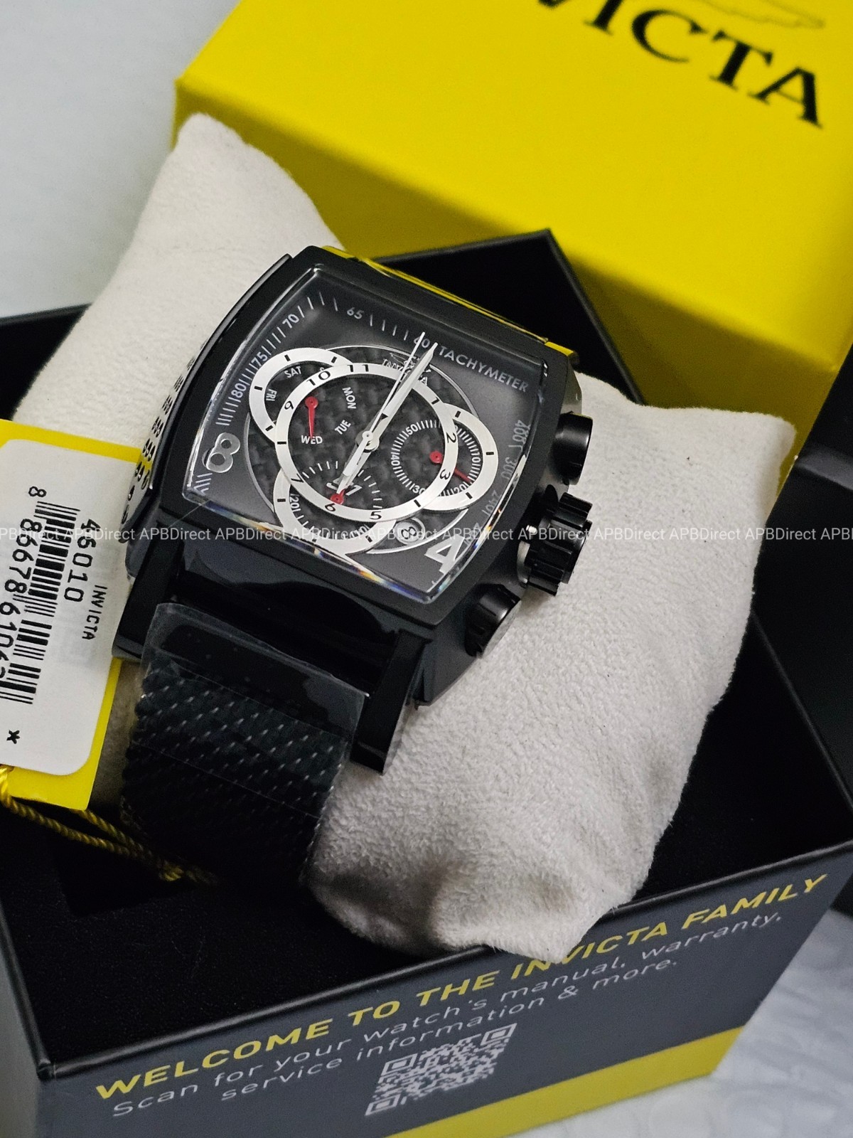 Invicta – S1 Rally – Carbon Fiber BLACK Milanese Swiss Z60 FE Chrono Mens Watch