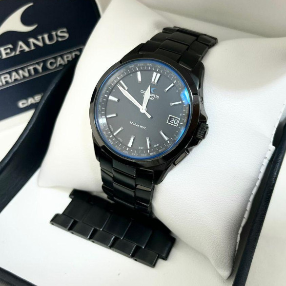 CASIO OCEANUS OCW-S100B Black Titanium Tough Solar Radio Multiband 6 Men Japan