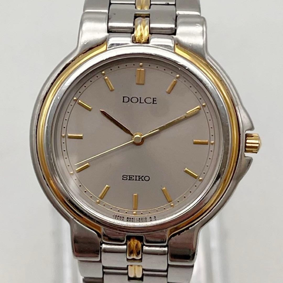 Seiko Dolce 60495-011E 8N41-6150 33.4mm Quartz Mens Watch Gray Dial New Battery