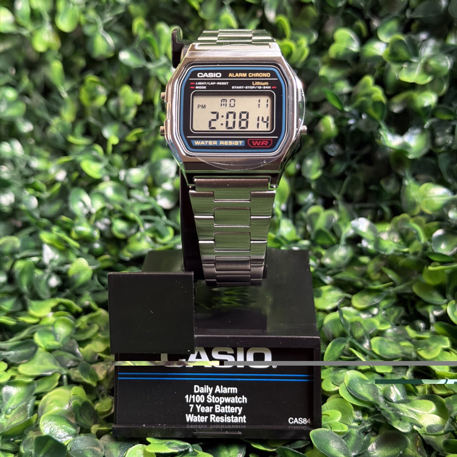 CASIO A158W-1CR Unisex Classic Silver Digital A158 Sport Watch WR 30M NEW