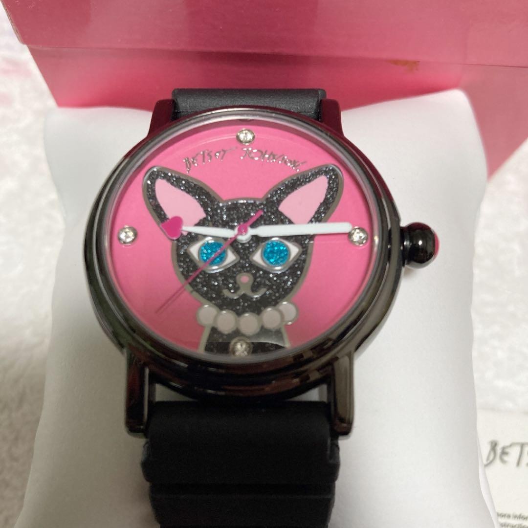 Betsey Johnson Cat Watch Pink 3-Piece Limited Rare Japan