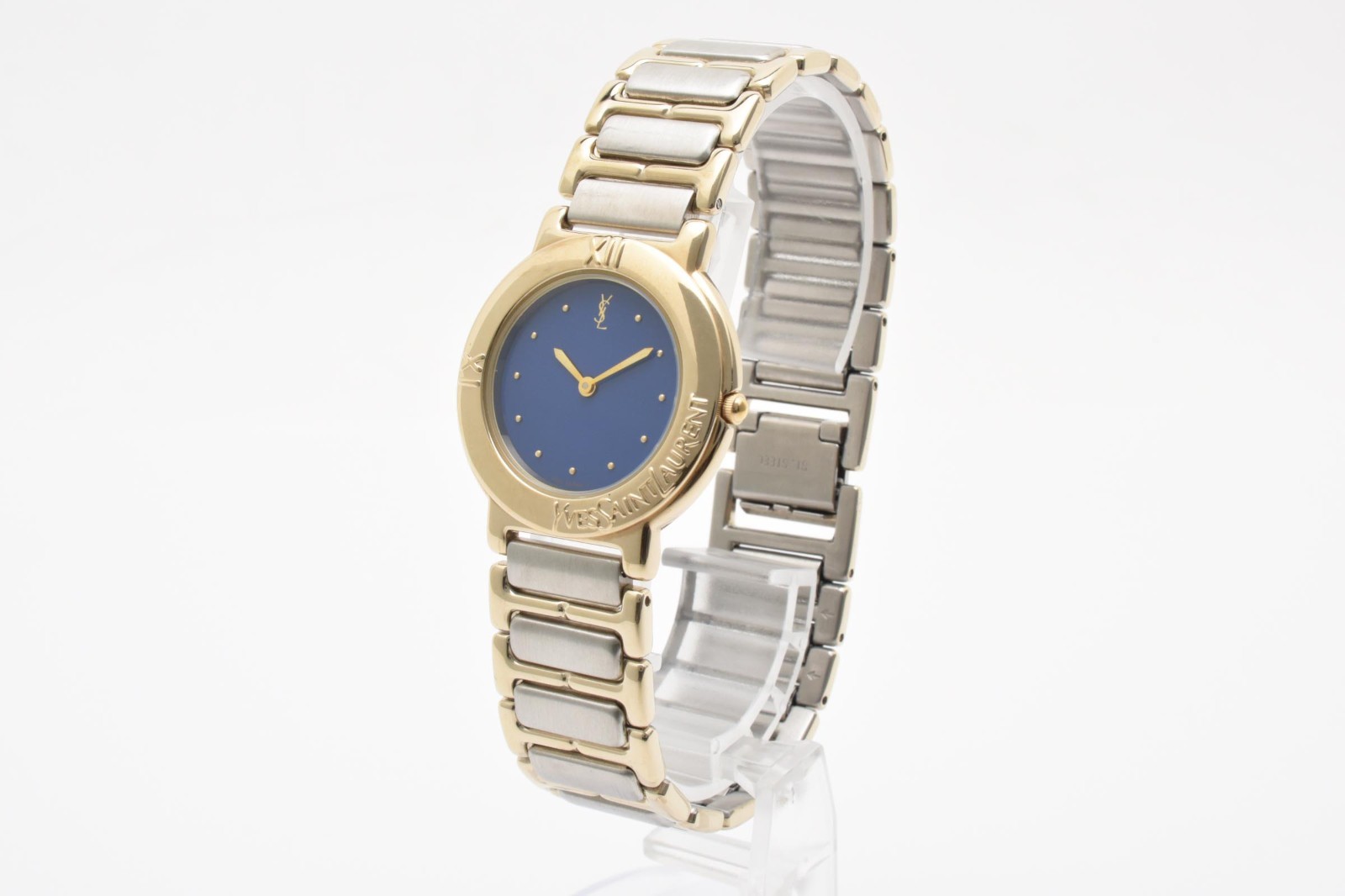 [Near MINT] Vintage YSL Saint Laurent 4620-E60957Y Blue Quartz Women’s Watch