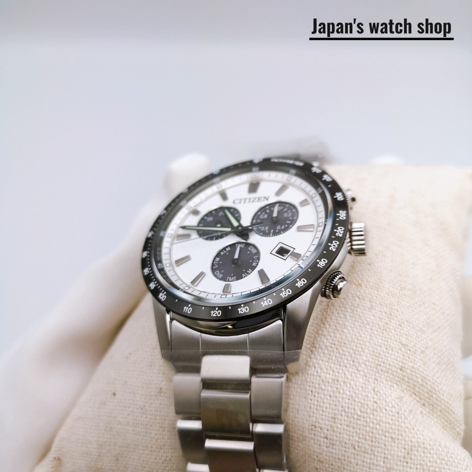 CITIZEN COLLECTION BL5614-59A White Chronograph Panda Men’s Watch New in Box