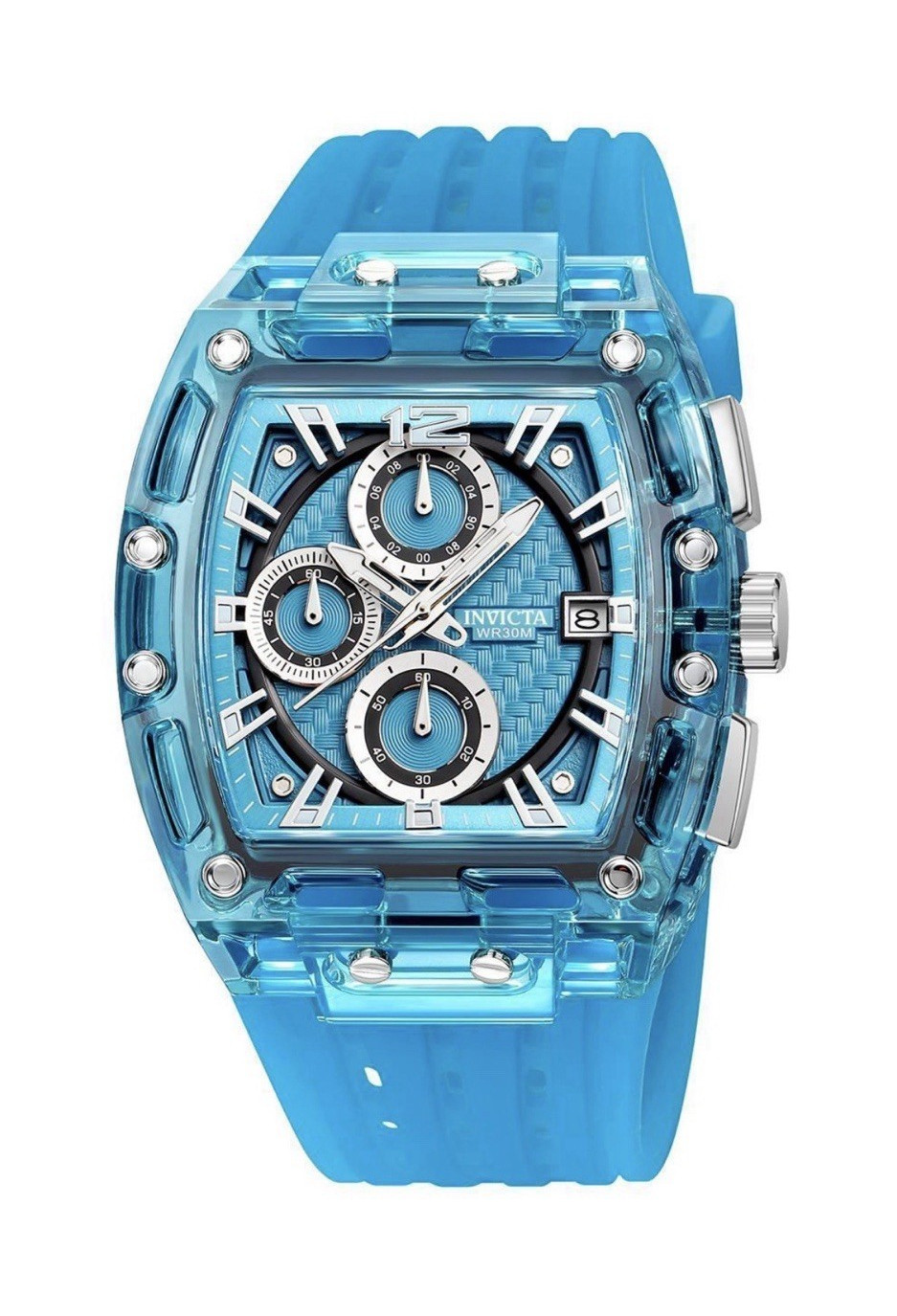70141 Invicta S1 Rally Allogrip Men 42mm Blue Case Blue Metal Dial Blue Band