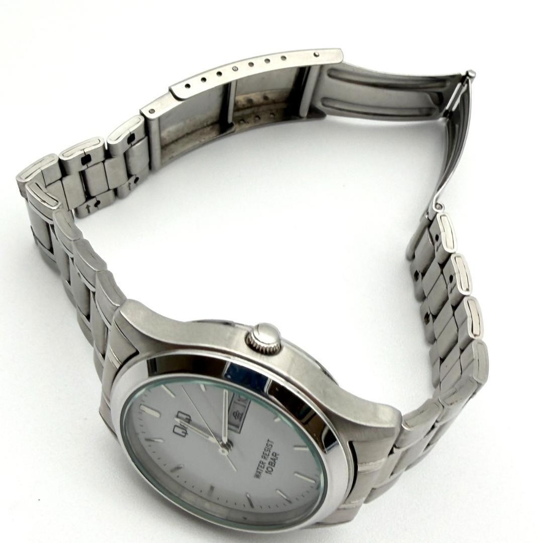 Citizen Q&Q watch, new battery, day-date, stainless steel, men’s, workin