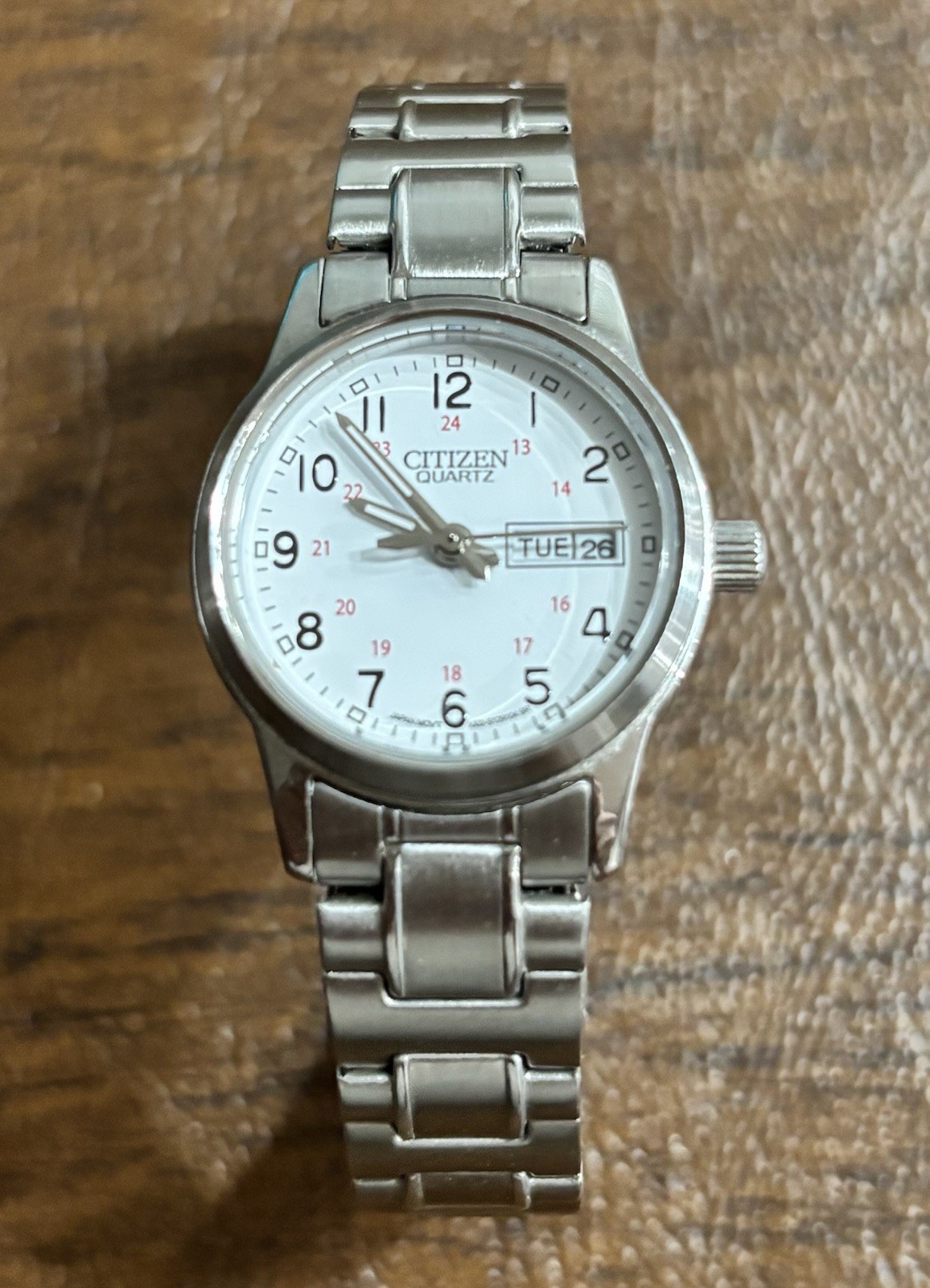 Citizen Watch Women Stainless Steel Stretch Band 1002-S090105 New Battery
