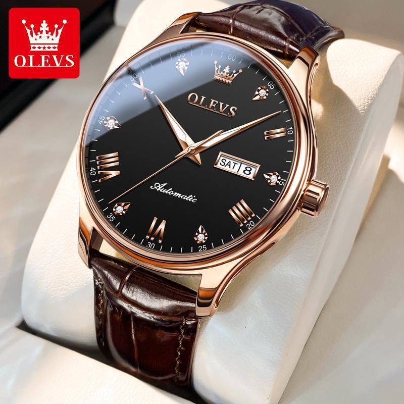OLEVS Waterproof Luminous Luxury Diamonds Dials Men’s Automatic Mechanical Watch