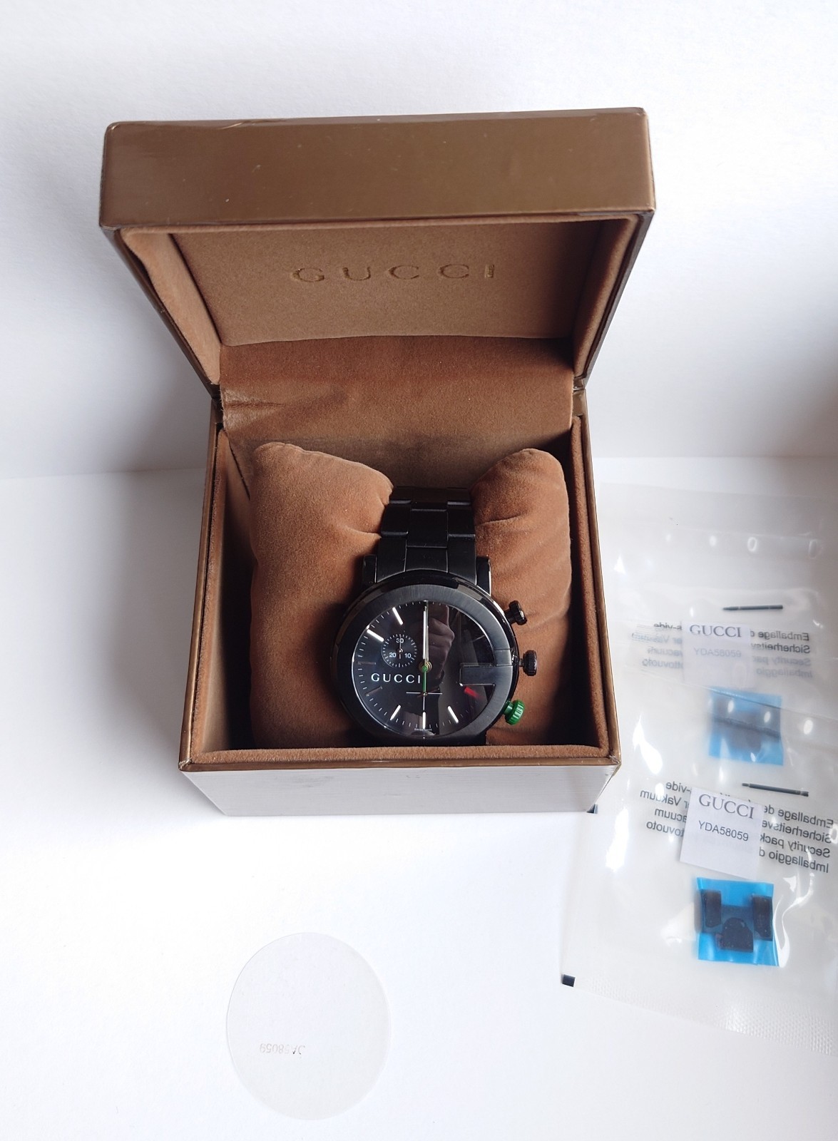 Gucci G‑Chrono YA101331 Unworn Serviced 2026 Full Set Box Links 44mm
