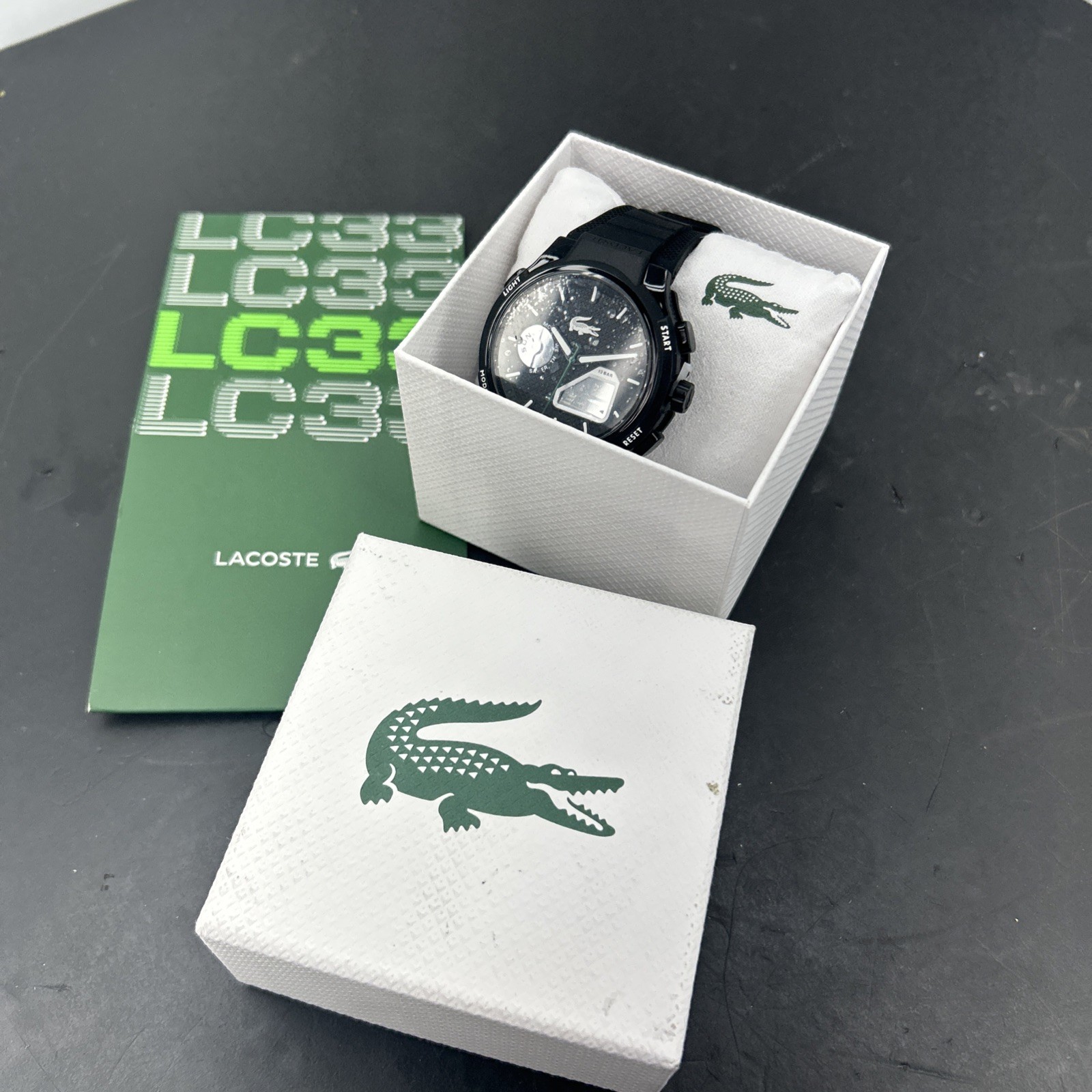 Lacoste LC33 Unisex Black Analog-Digital Quartz Watch 2011365