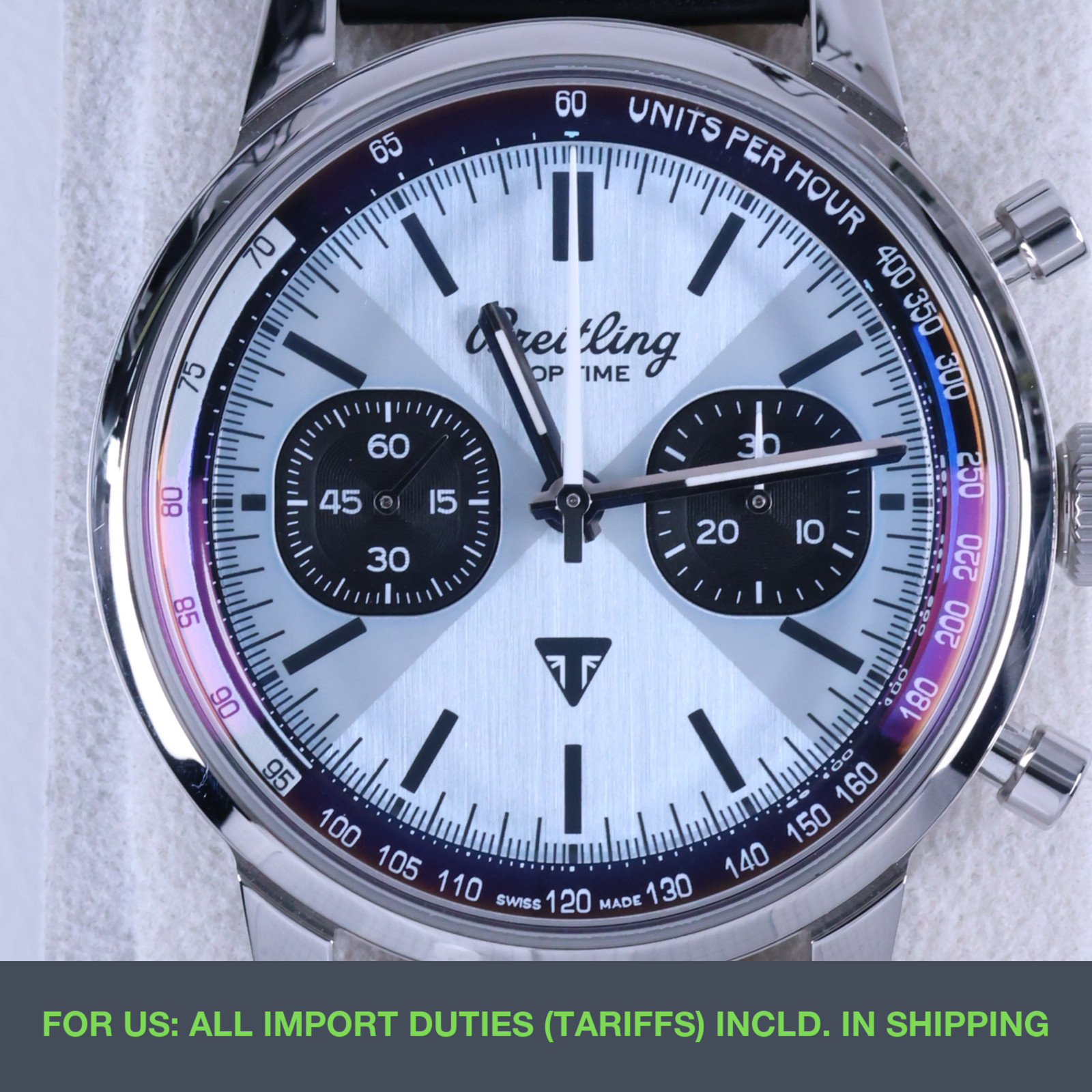 Breitling Top Time B01 Triumph AB01764A1C1X1 41mm Sky Blue / Blue Dial Full Set