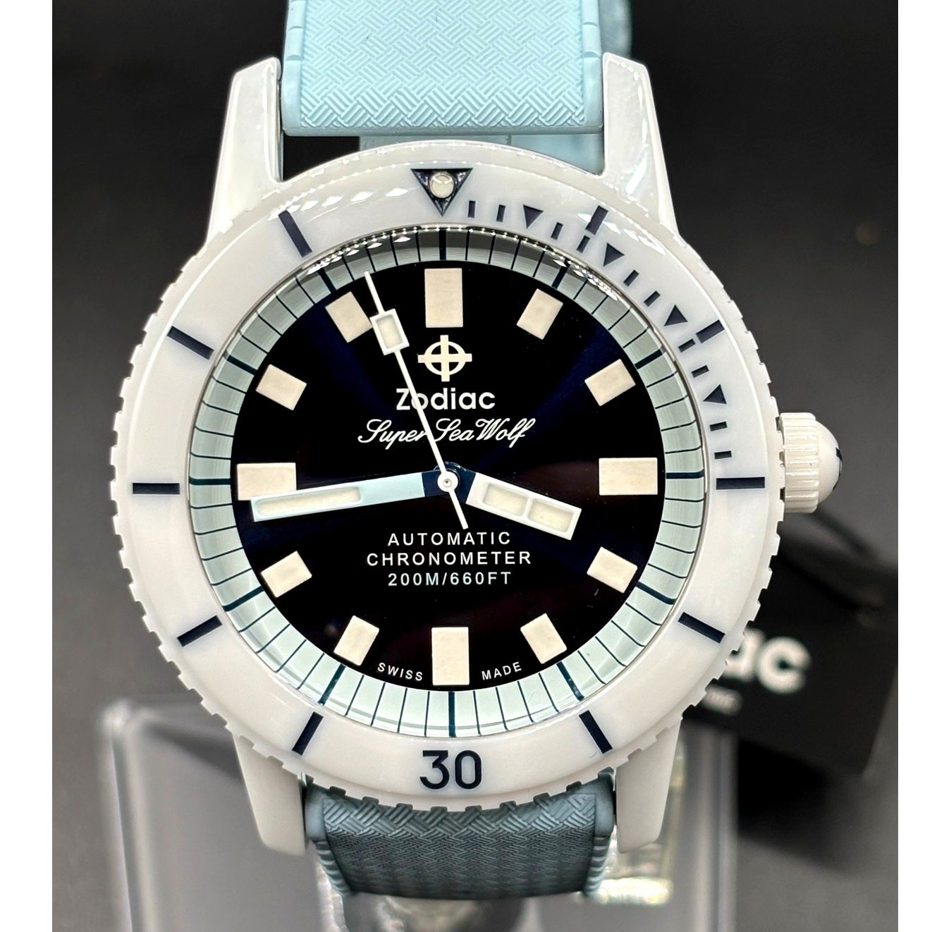 Zodiac Super Sea Wolf ZO9590 Automatic Compression Diver COSC Men”s Watch NIBWT