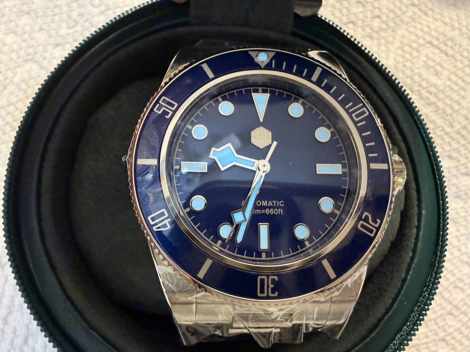 San Martin 40mm Automatic NH35 Sapphire Blue