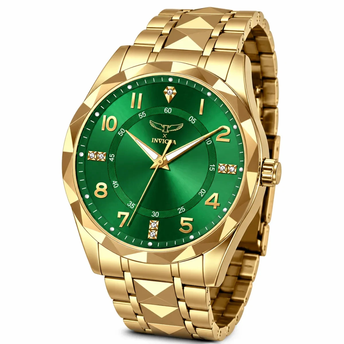69021 – Invicta Specialty I by Invicta Men’s Watch 41mm Gold Steel, Green Dial