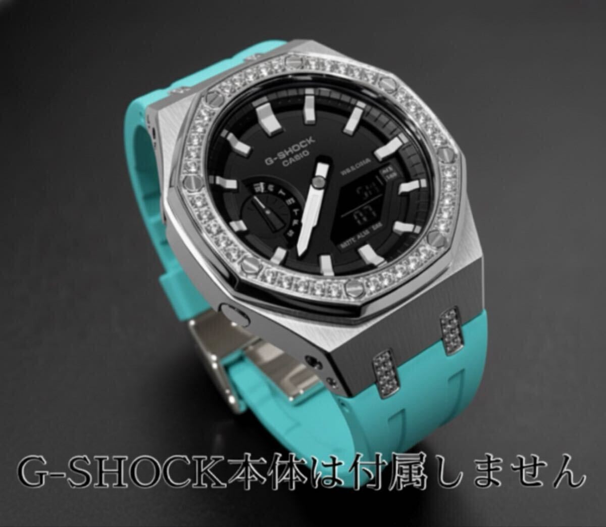 Rubber belt for G-SHOCK GA-2100 Casioak Custom G-Shock Premium Brilliance Bezel