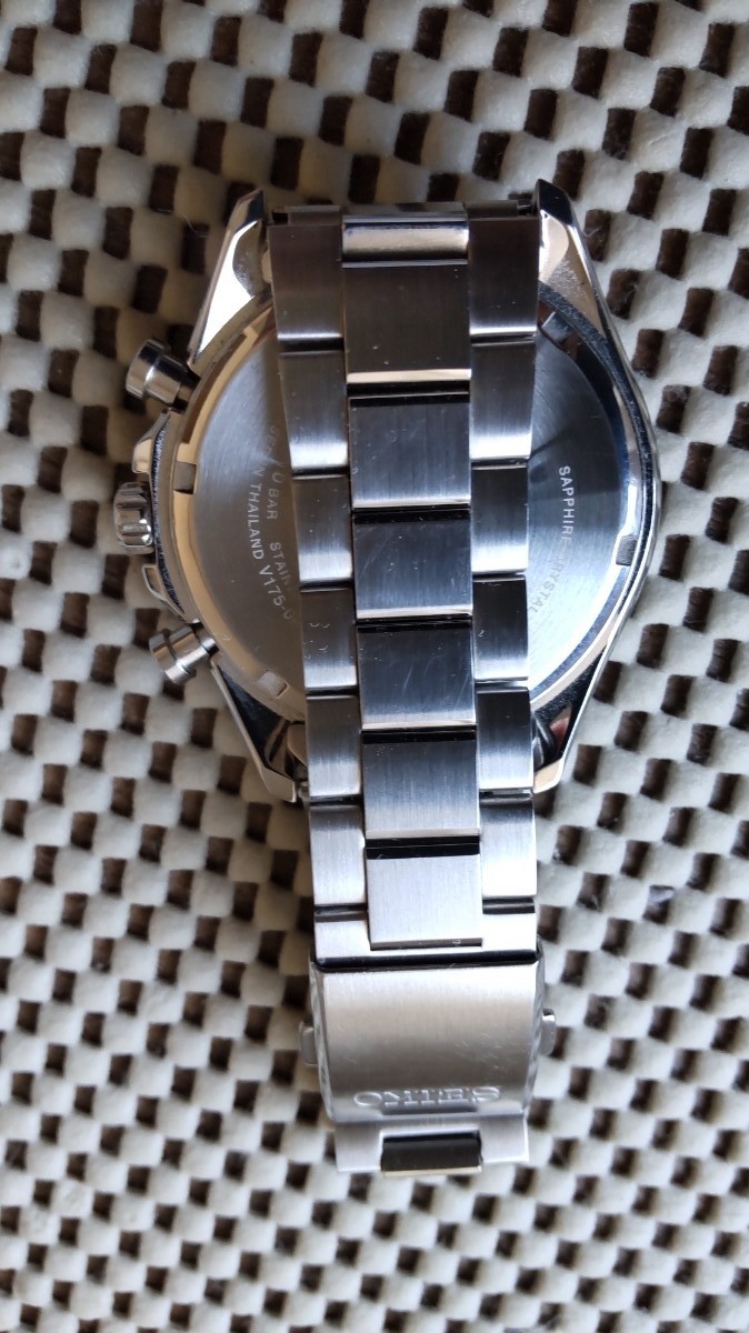 SEIKO SELECTION SBPY165 White Panda Solar Chronograph Men’s Watch Used