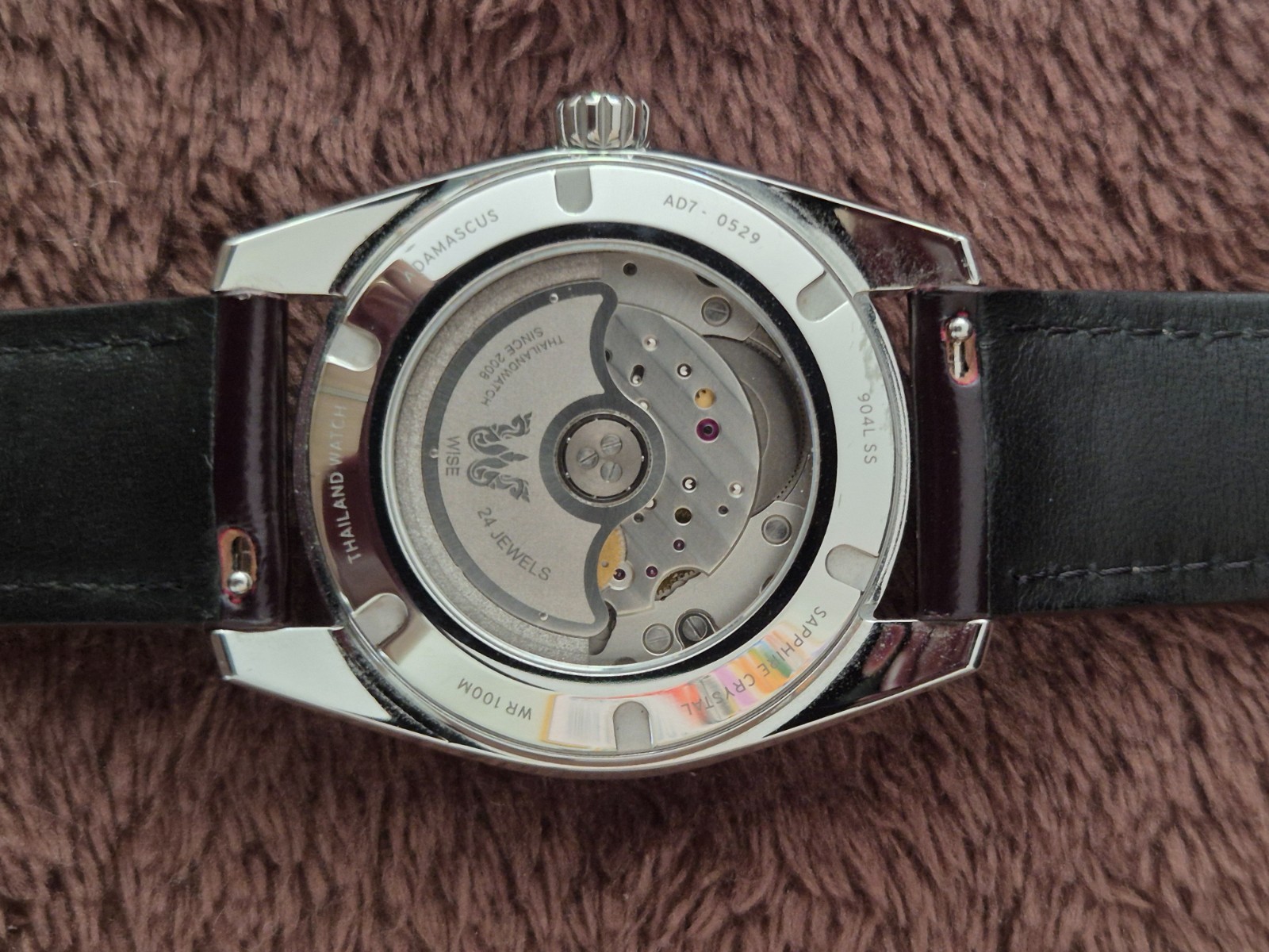 Wise Adamascus AD791A Stainless steel 904L 39mm Enamel Silver grey