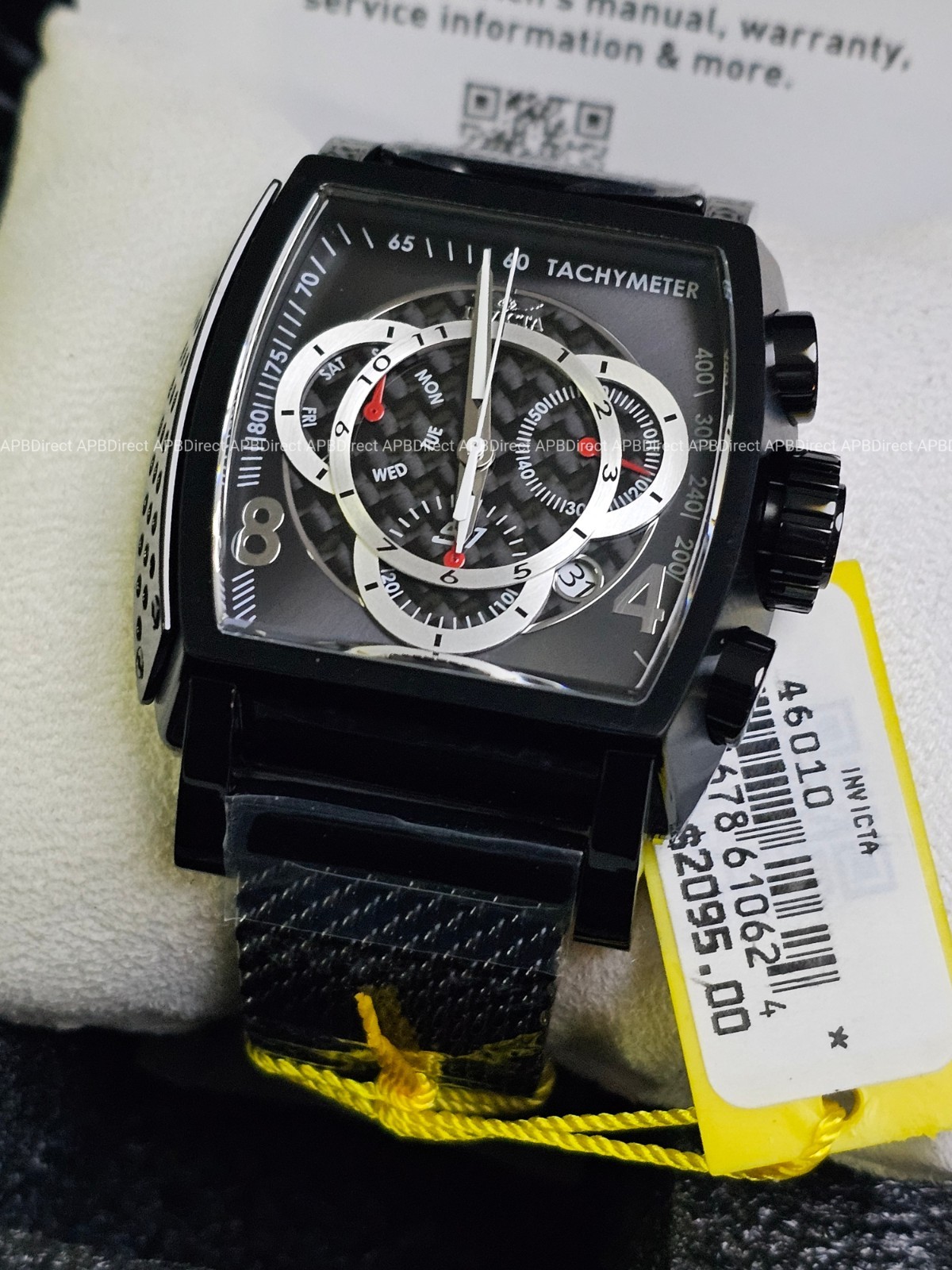 Invicta – S1 Rally – Carbon Fiber BLACK Milanese Swiss Z60 FE Chrono Mens Watch