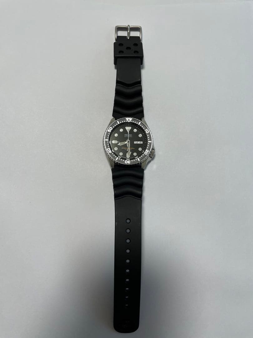 Seiko SKX007J1 Japan Model Black Dive Watch Overhauled Used