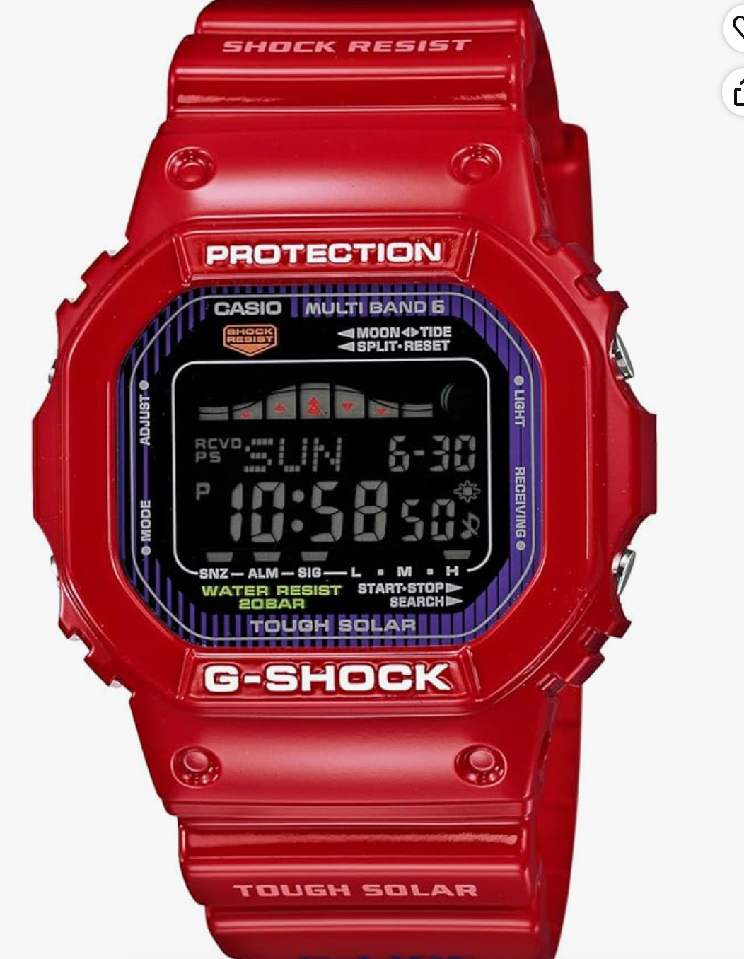 Casio G-Shock Tough Solar Red Plastic Resin Case GWX-5600C-4JF From Japan