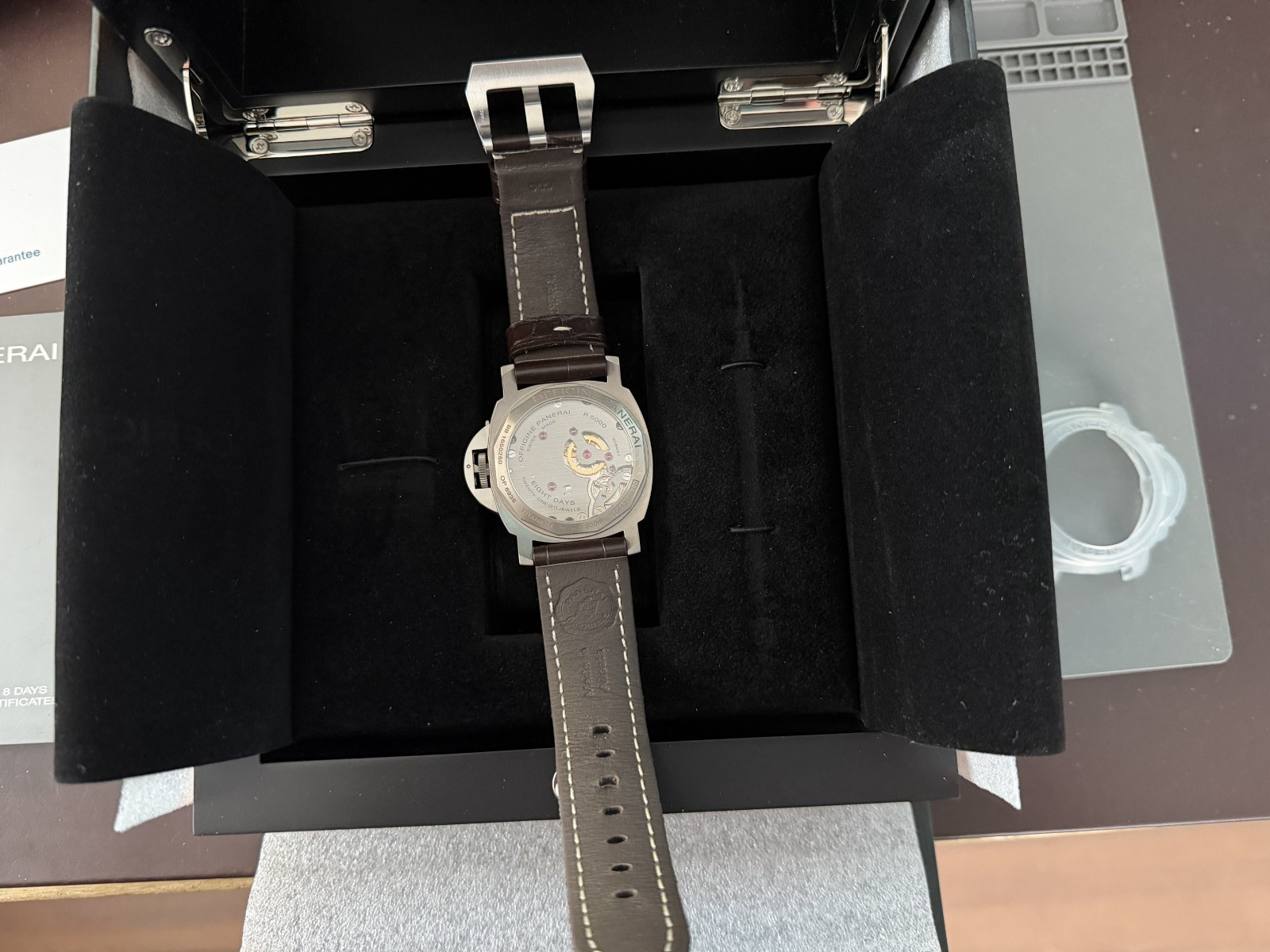 PANERAI Luminor PAM00562 Titanium Dark Brown Dial 8 days Hand Winding