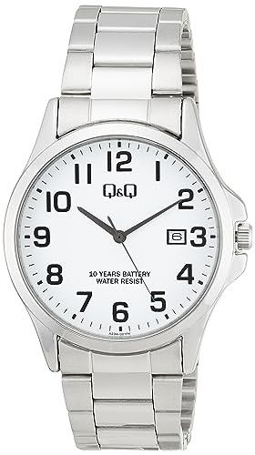 Citizen Q&Q Men’s Watch A23A-001PK White Analog Date 10 Year Battery Waterproof