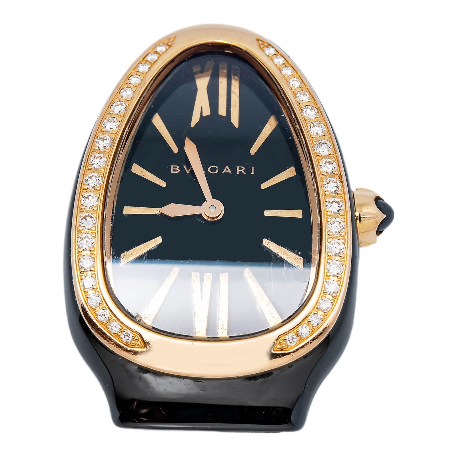 Bvlgari Serpenti SPC35BG Ceramic Black Dial Watch 35mm FOR PARTS
