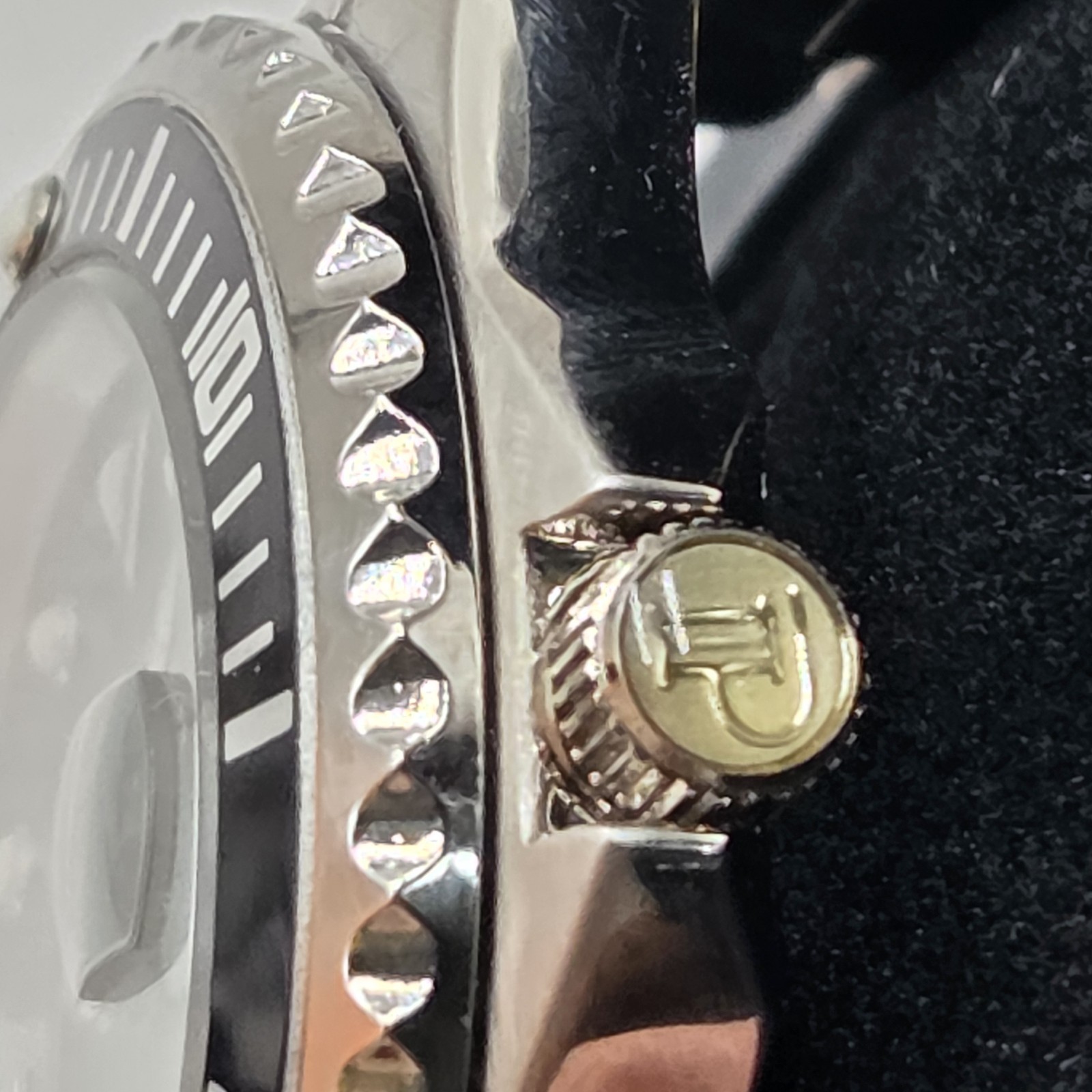 Philip Persio Day Quartz Watch Black Dial & Bezel S.Steel Bracelet Japan Mov New