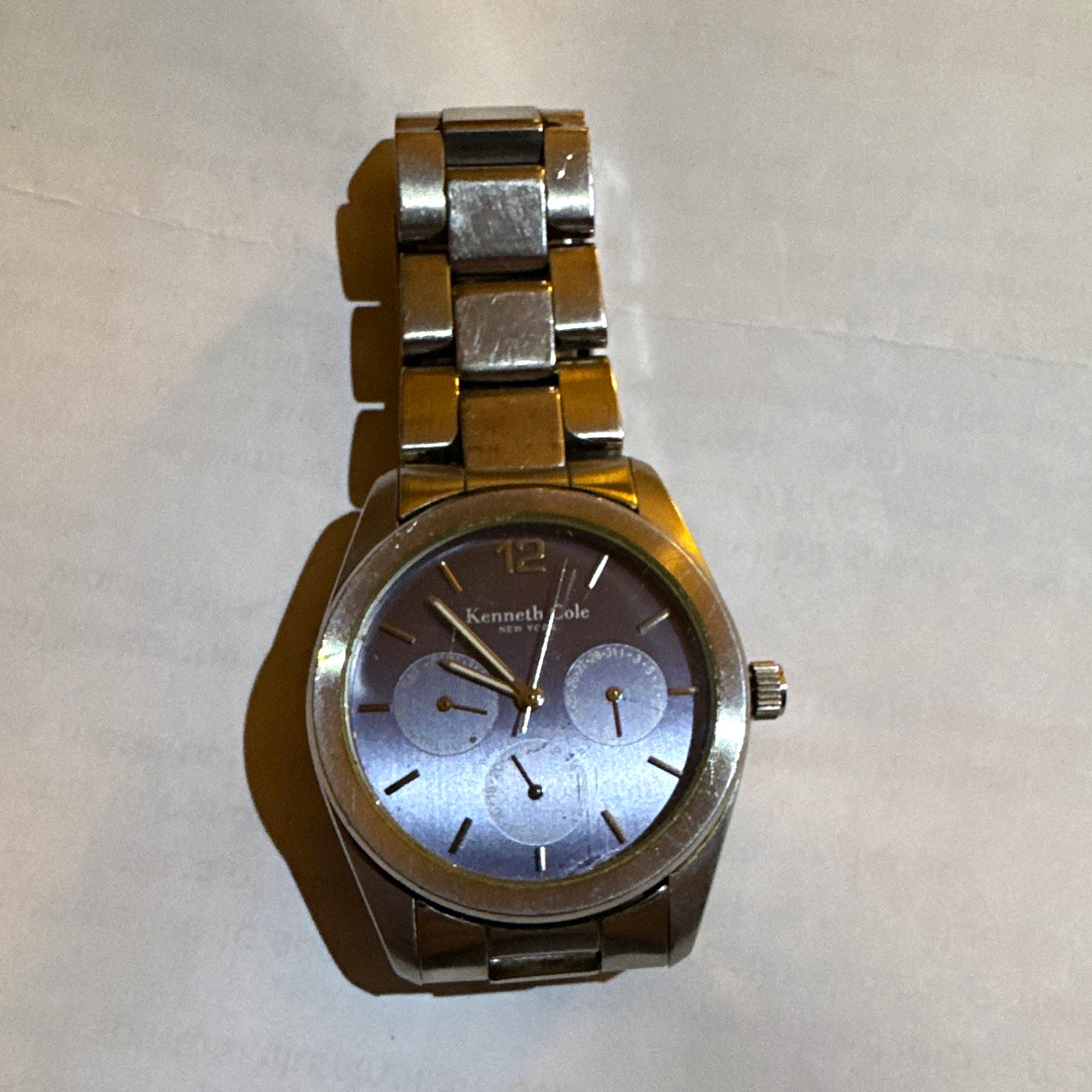 Kenneth Cole New York Blue Dial Quartz 40mm Silver-Tone Metal Bracelet 30m
