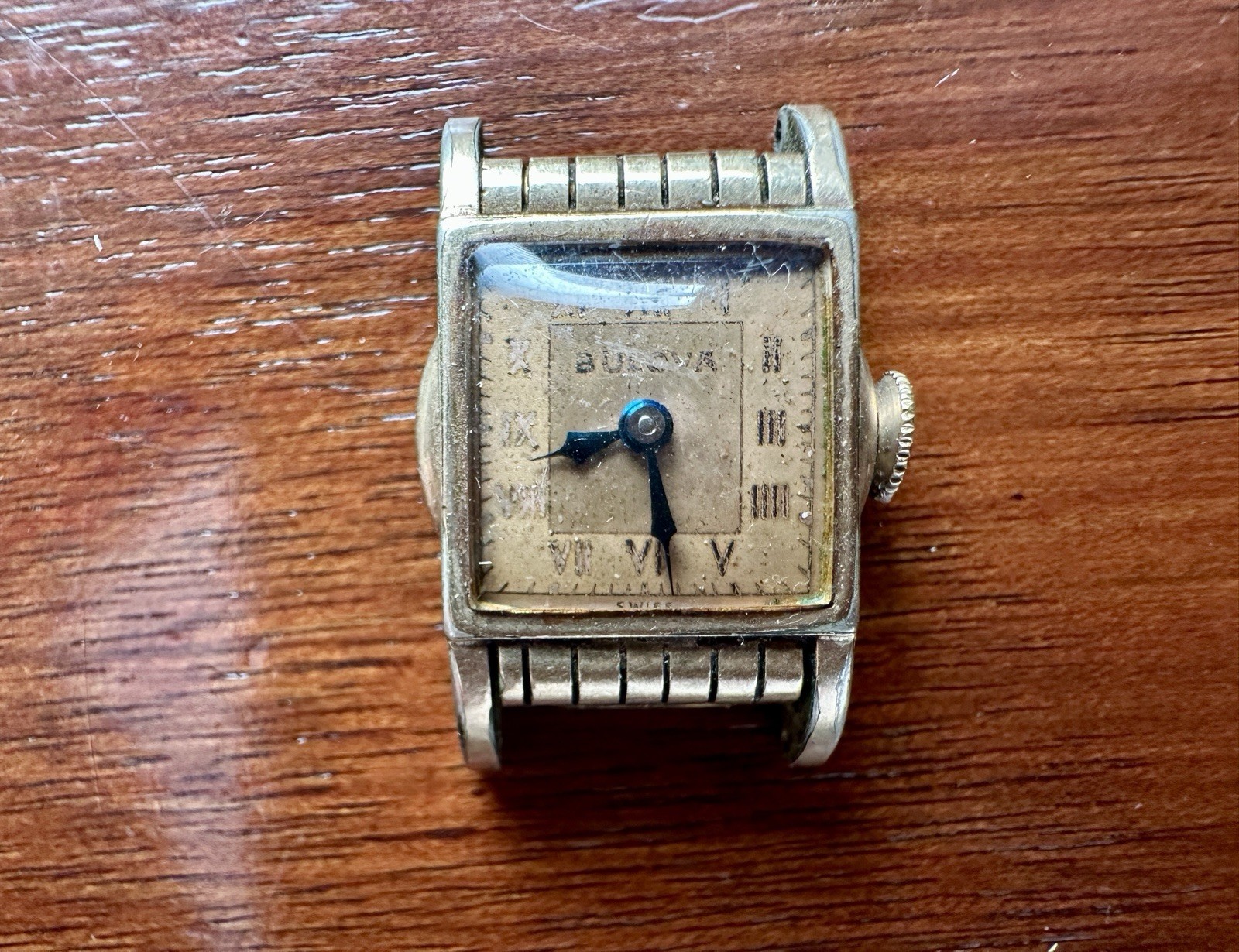 Vintage Bulova 10k Yellow Rolled Gold Plate 17j Womens Wrist Watch FACE ONLY