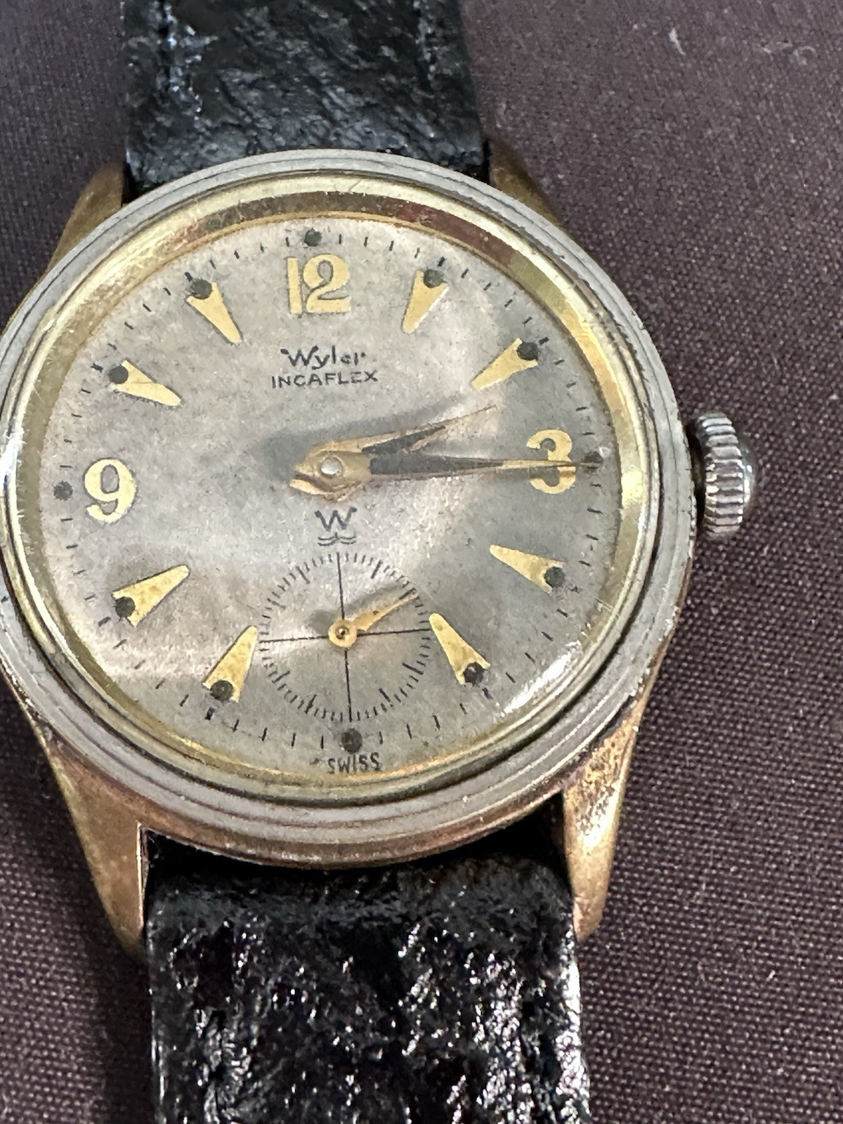 Vintage Wyler 1023H 3603/3 Incaflex Mens Manual Wristwatch Swiss Needs Repair As