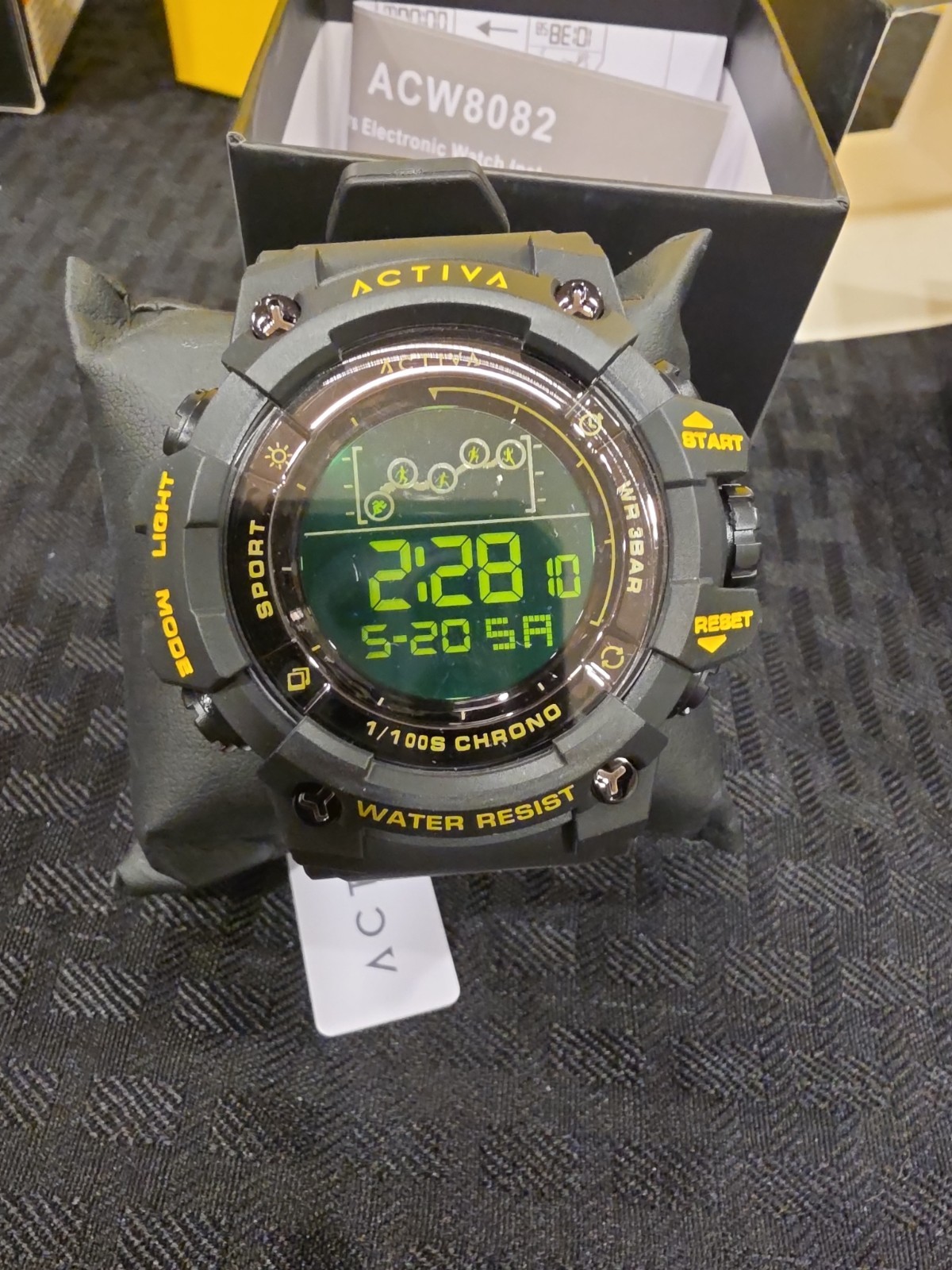 Activa X Invicta Digital Unisex Watch – 50mm, Black ACW8082-026 New