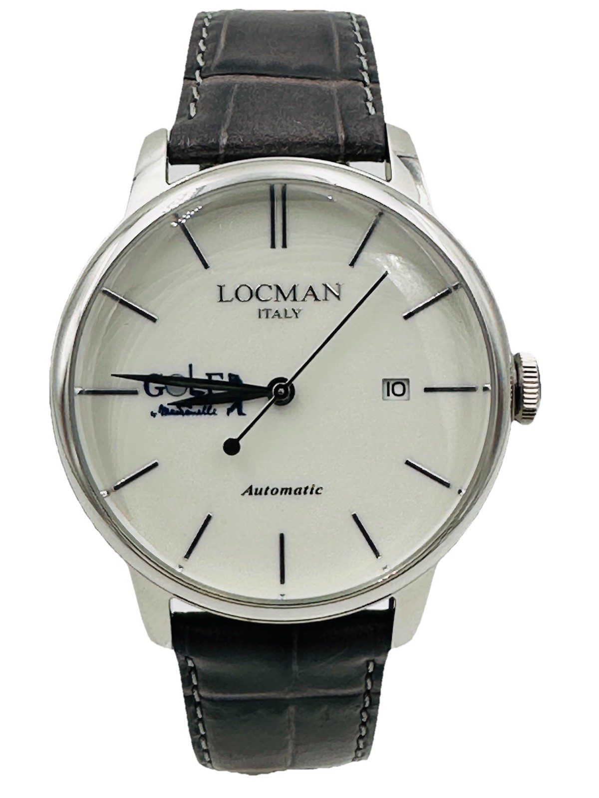 Locman 1960 Automatic 42mm Steel 255AW/399 Leather Watch Hot Discount New