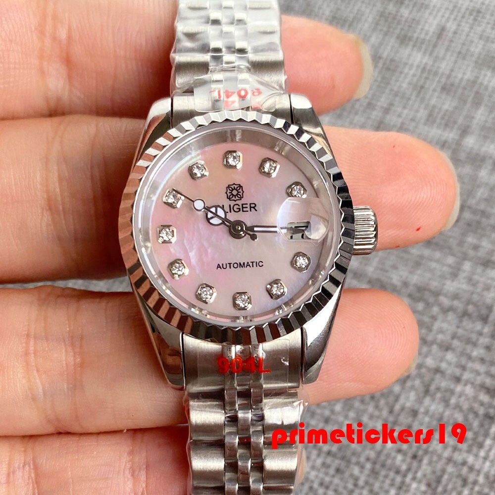 BLIGER 26mm Lady’s Wristwatch Shell Dial NH05 Automatic Watch for Women Sapphire