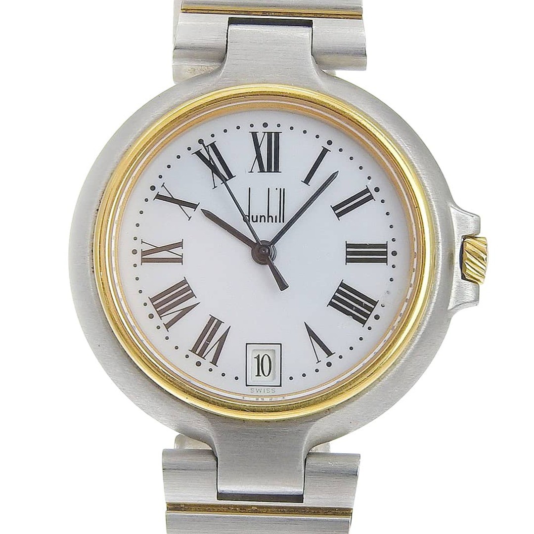 Dunhill Quartz Ladies Watch White Dial Stainless Steel 39mm 18.5cm Date