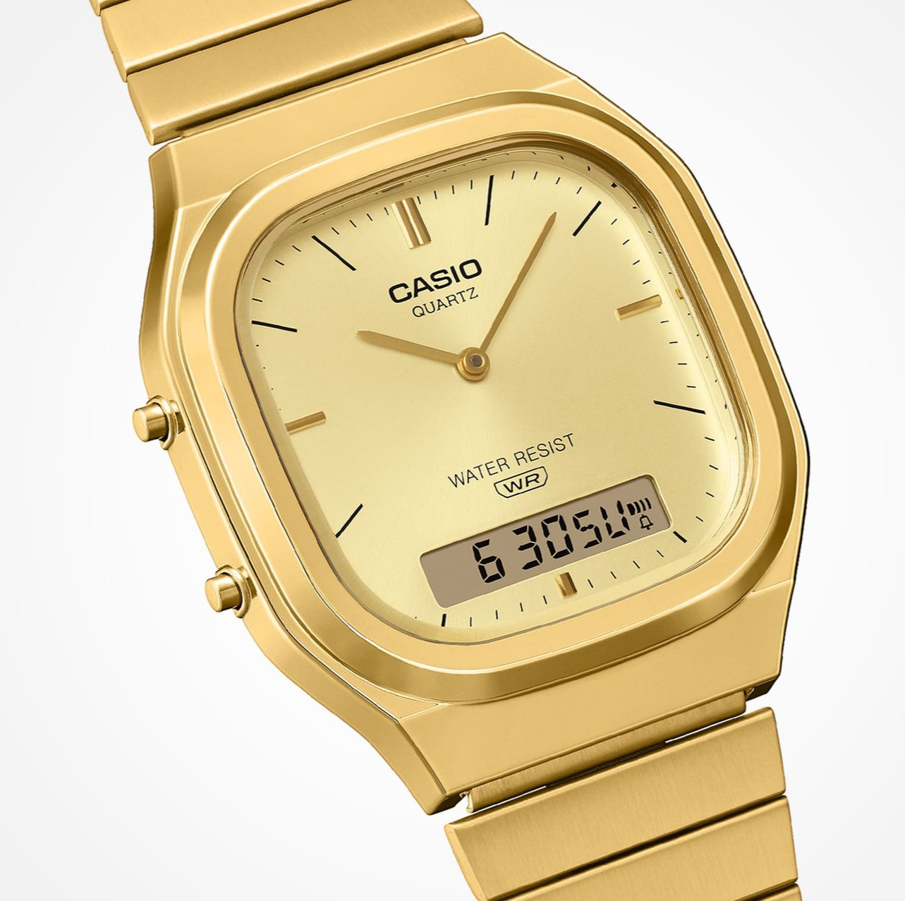 CASIO CLASSIC AQ-240EG-9AJF Analog Digital Quartz Watch Gold 35.8mm