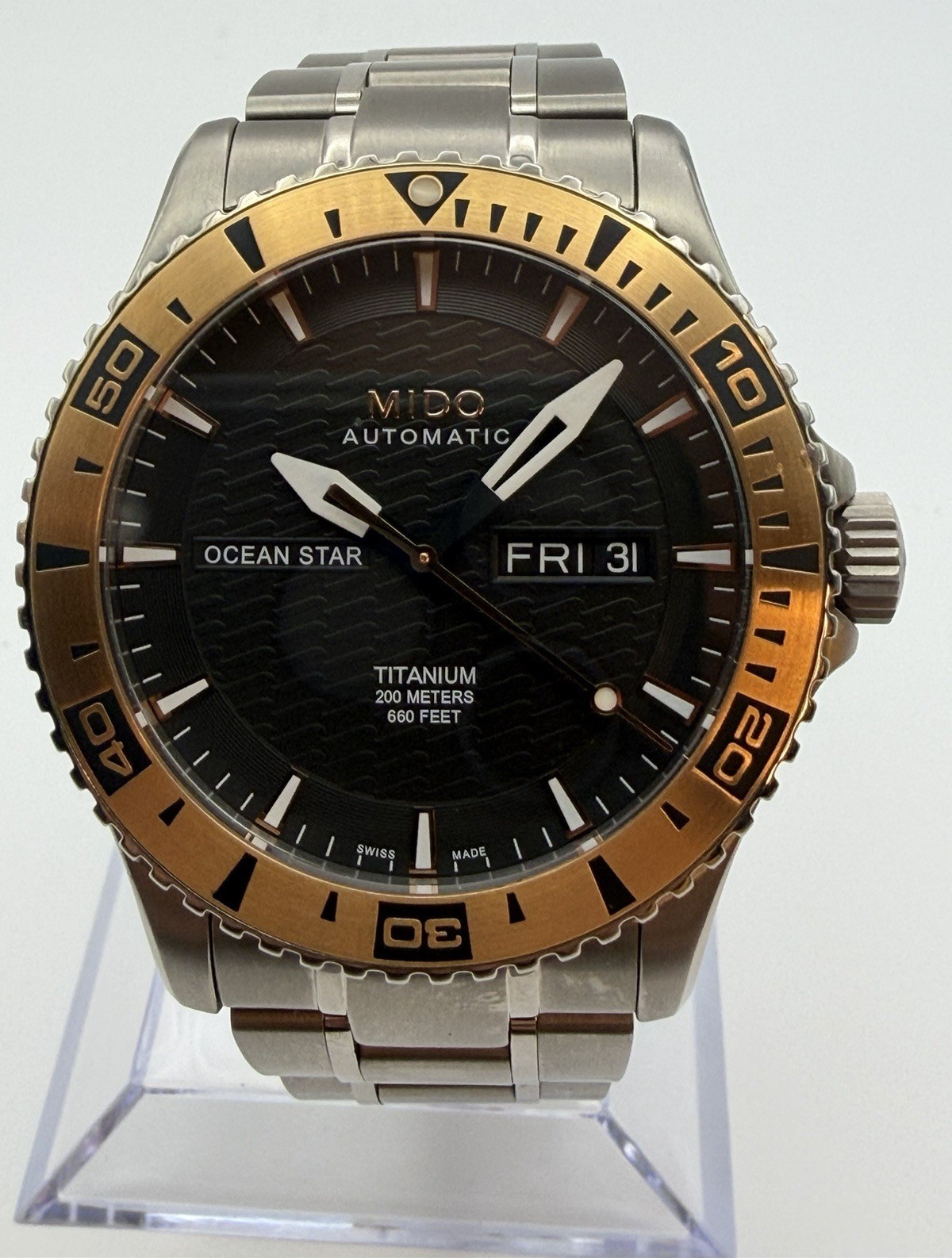 Mido Ocean Star Captain IV Titanium M011.430.54.061.00 Box Papers Automatic