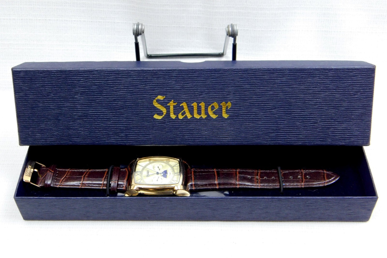 Vintage HTF Stauer Gentry Watch Oversized Model PE806 Fits Wrist To 8.75″ NIB