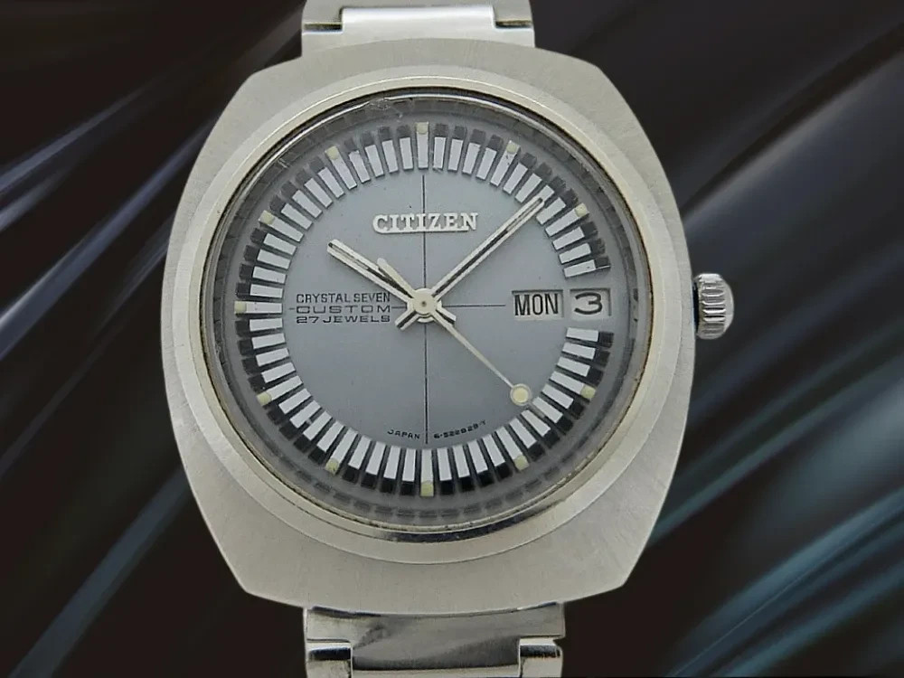 Citizen Crystal Seven Custom 27J Ref.4-521218-T Gray Dial Automatic 37.5mm Men’s