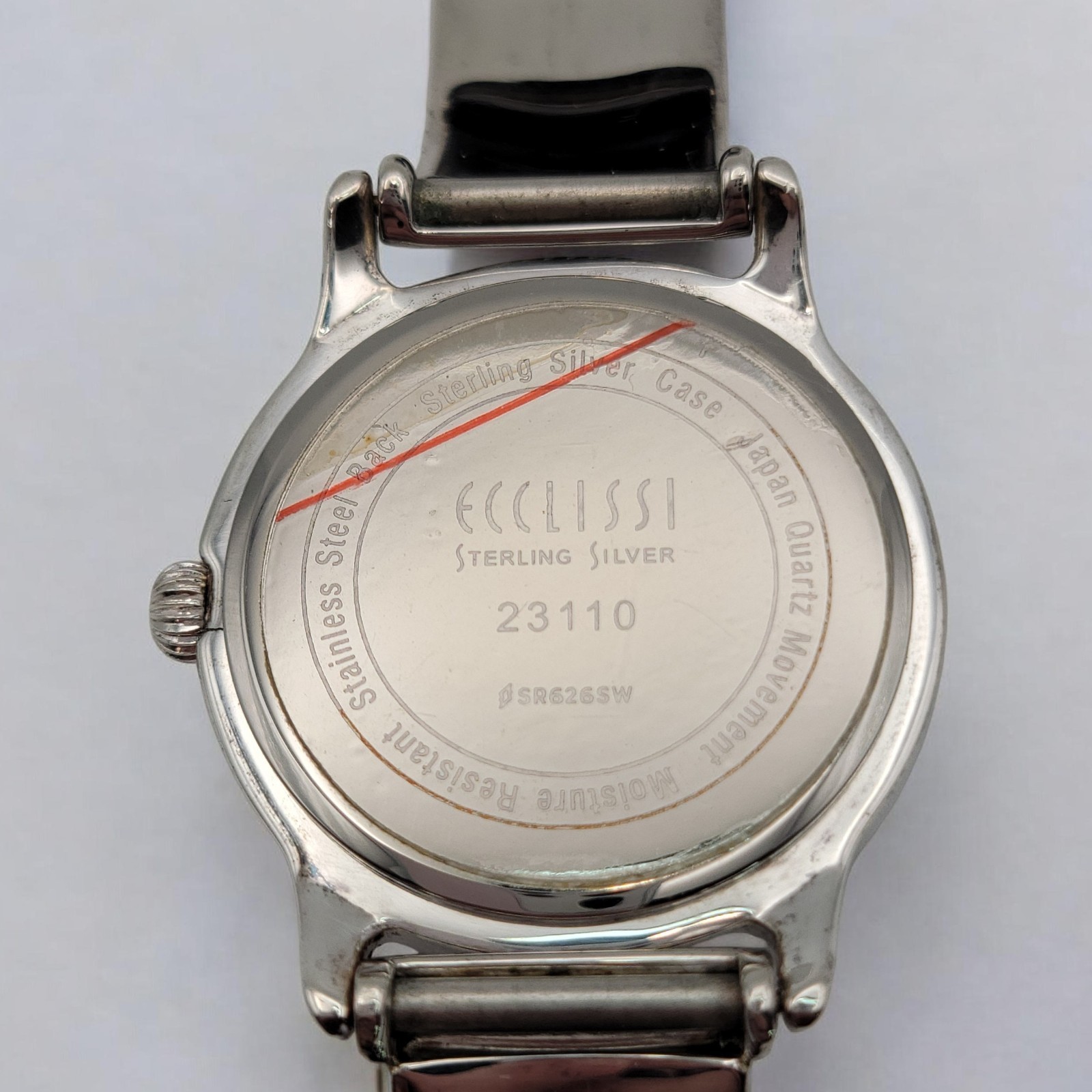 ​Vtg Ecclissi 23110 925 Sterling Silver Western Watch Turquoise Green Dial NOS