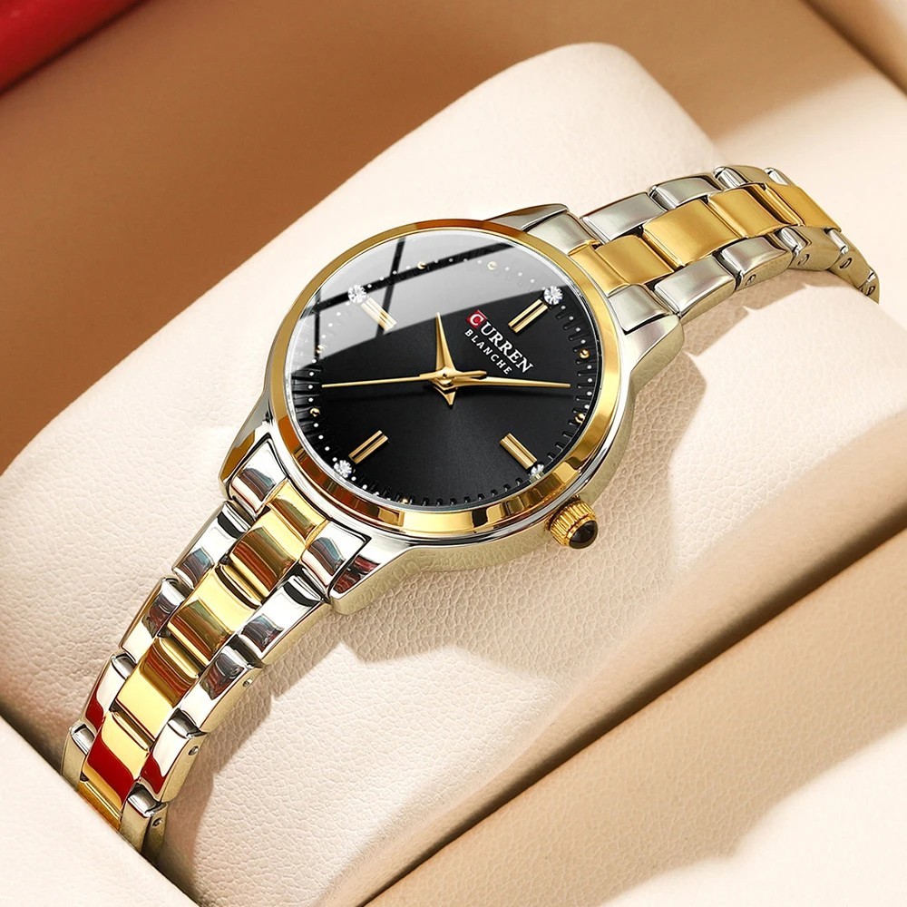 CURREN Women’s Watches Fashion Original Quartz Wrist Watch for Ladies Roman Dial