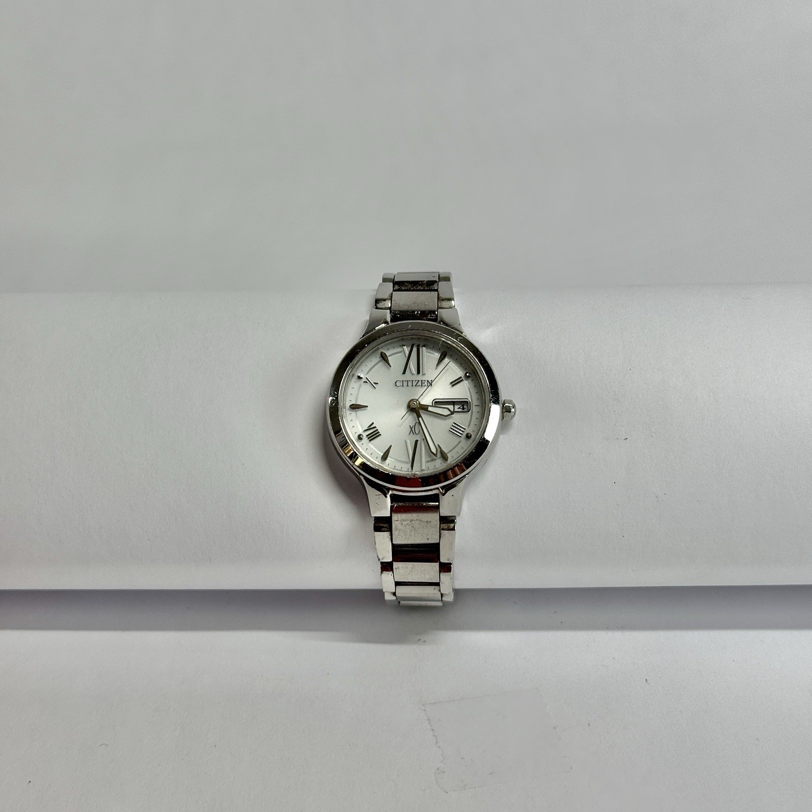 CITIZEN Xc Eco Drive E001-T020330 Silver Tone Women Vintage Watch W551 *WORKING
