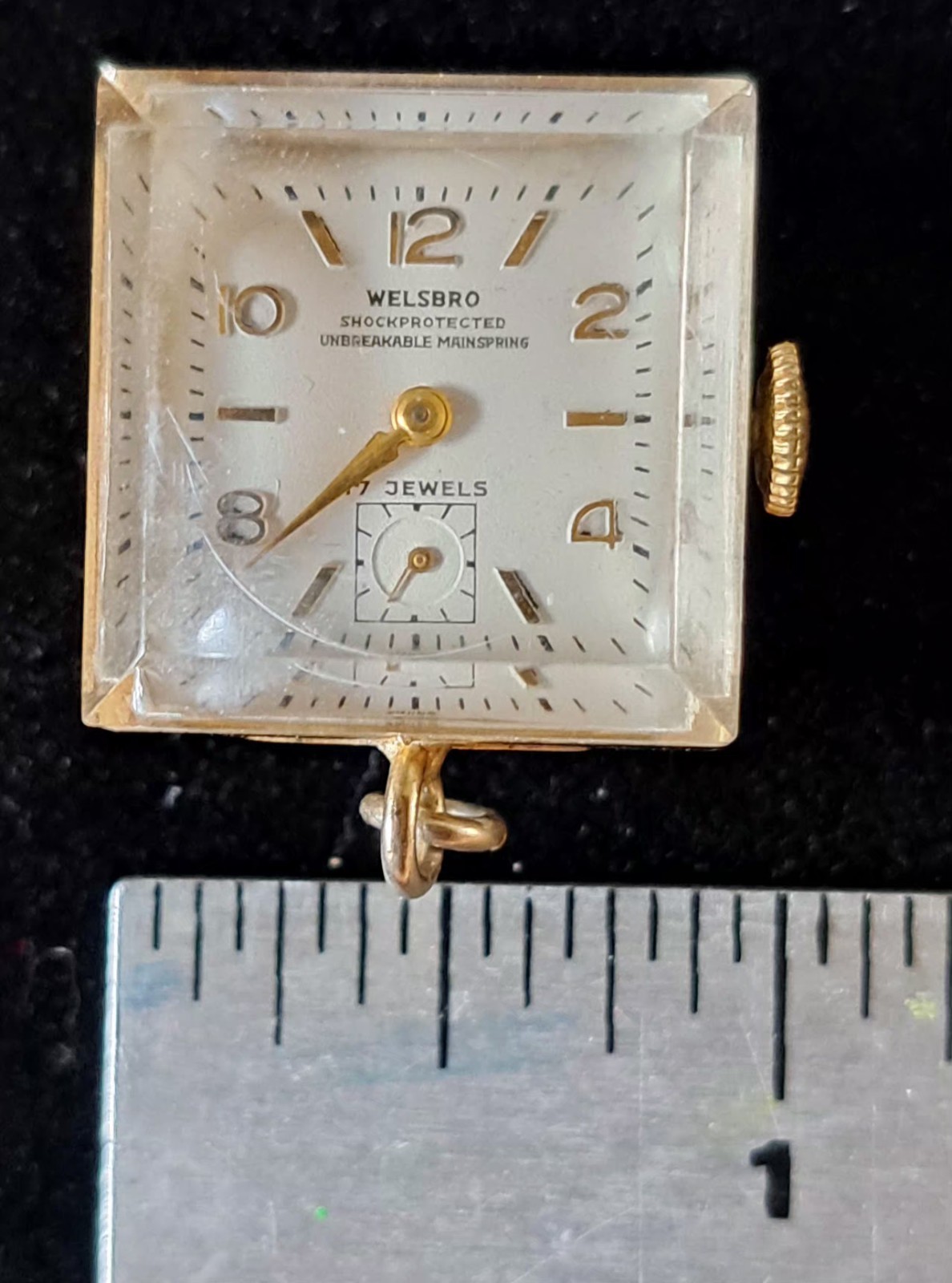 Vintage Welsbro 17 Jewel Swiss Pendant Watch Necklace WORKING