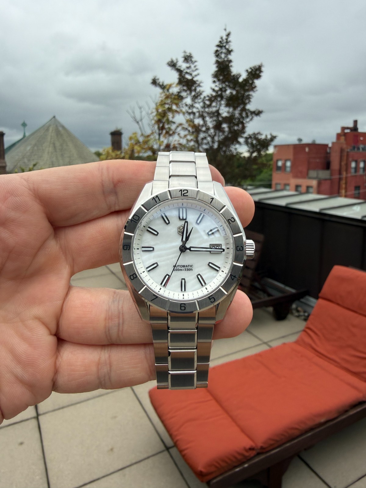 San Martin SN0130-B 42mm NH35 White Mother of Pearl