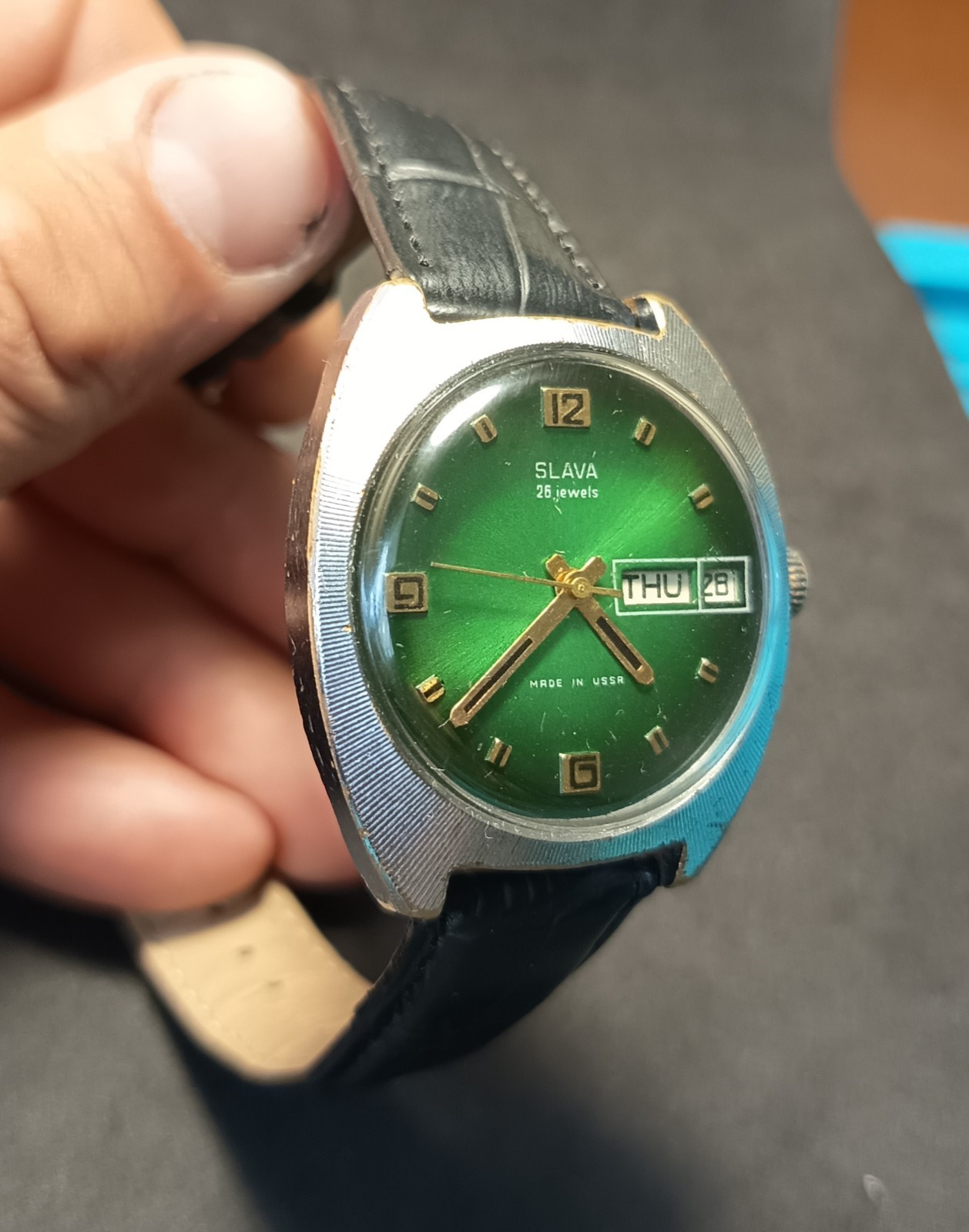 Vintage Men’s watch Slava 26 jewels mechanical Soviet USSR
